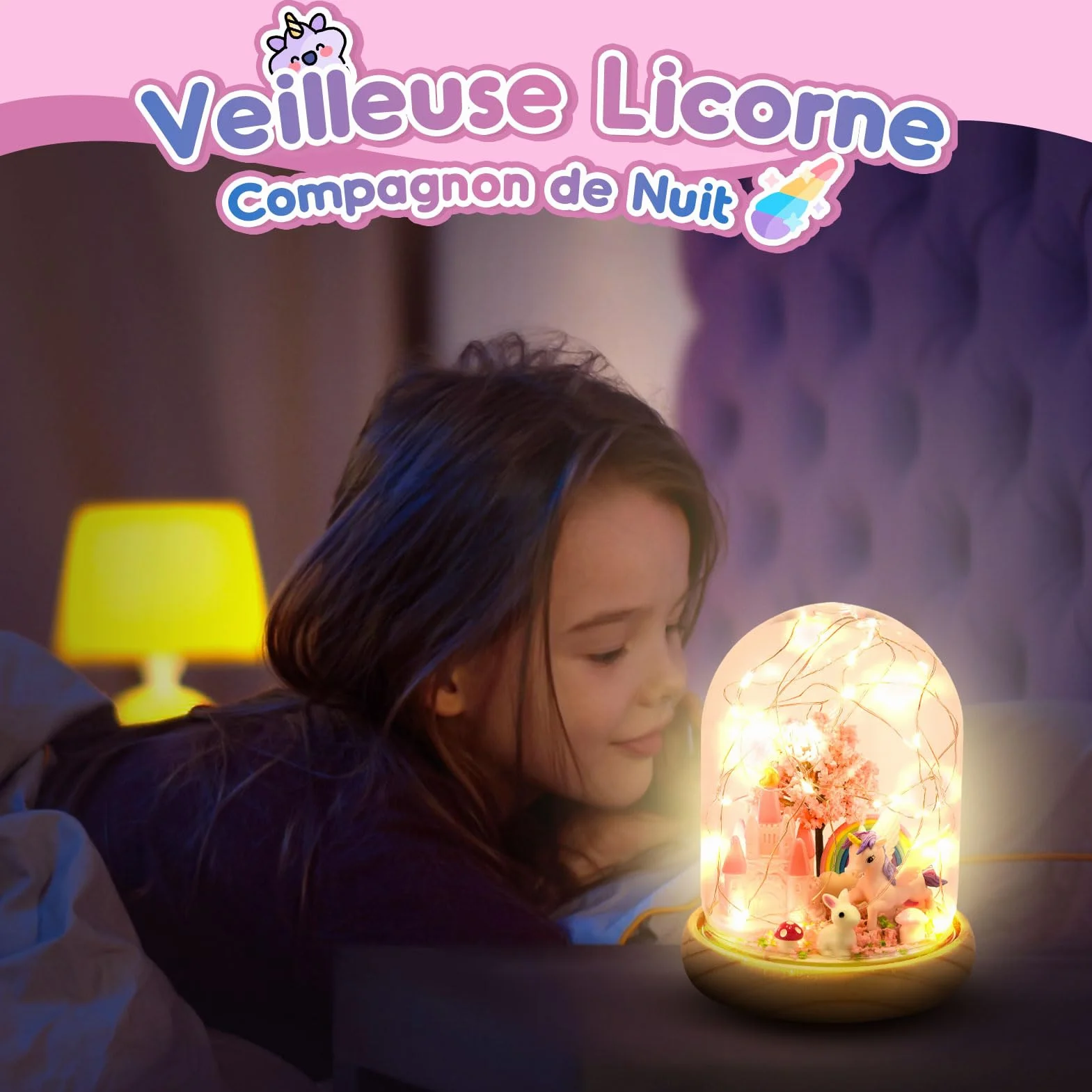 HappyGoLucky Veilleuse Licorne DIY pour Filles 3-12 Ans Ensemble Artisanat Cadeau