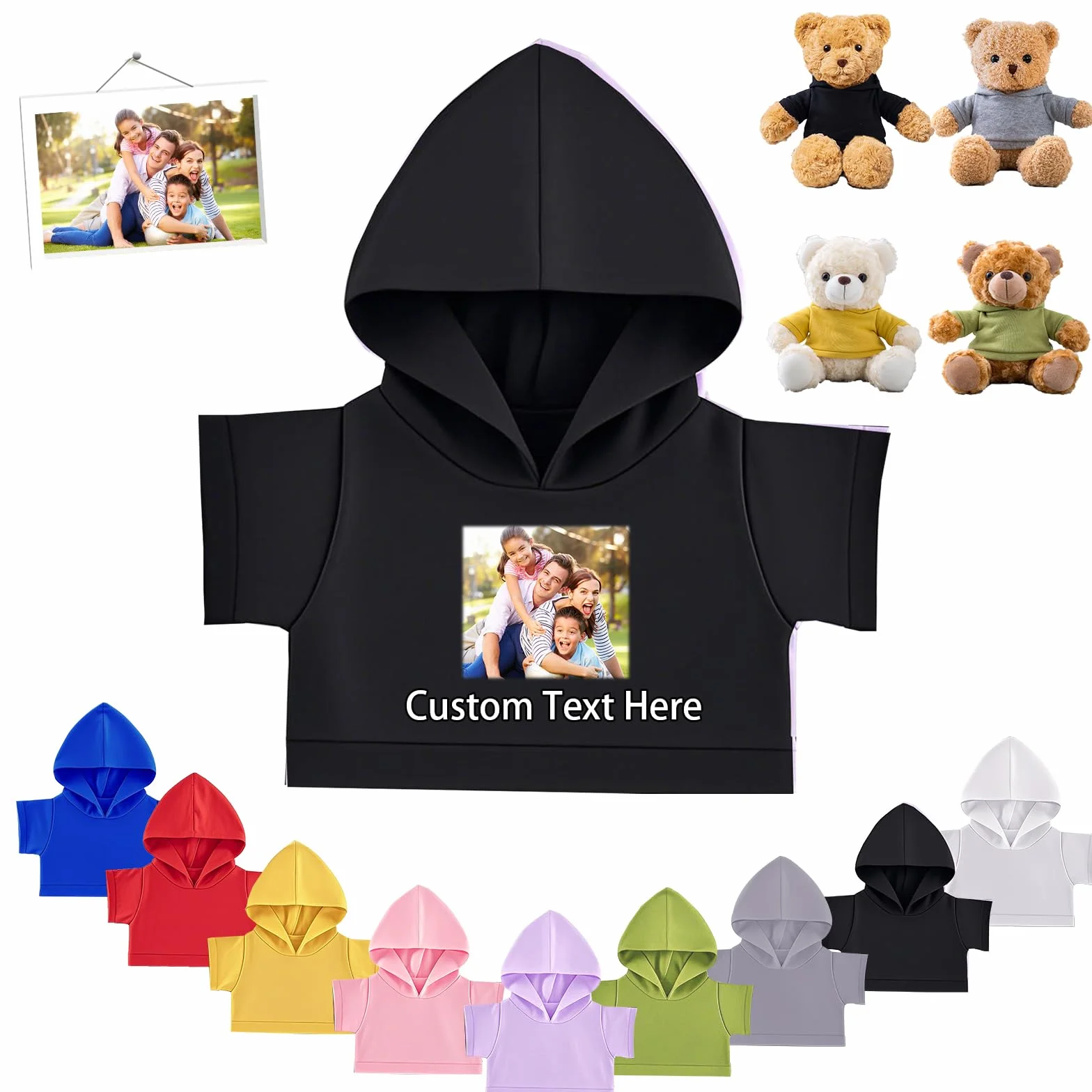 Vêtements Personnalisés pour Ours en Peluche 20-40 cm, Chemise Poupée