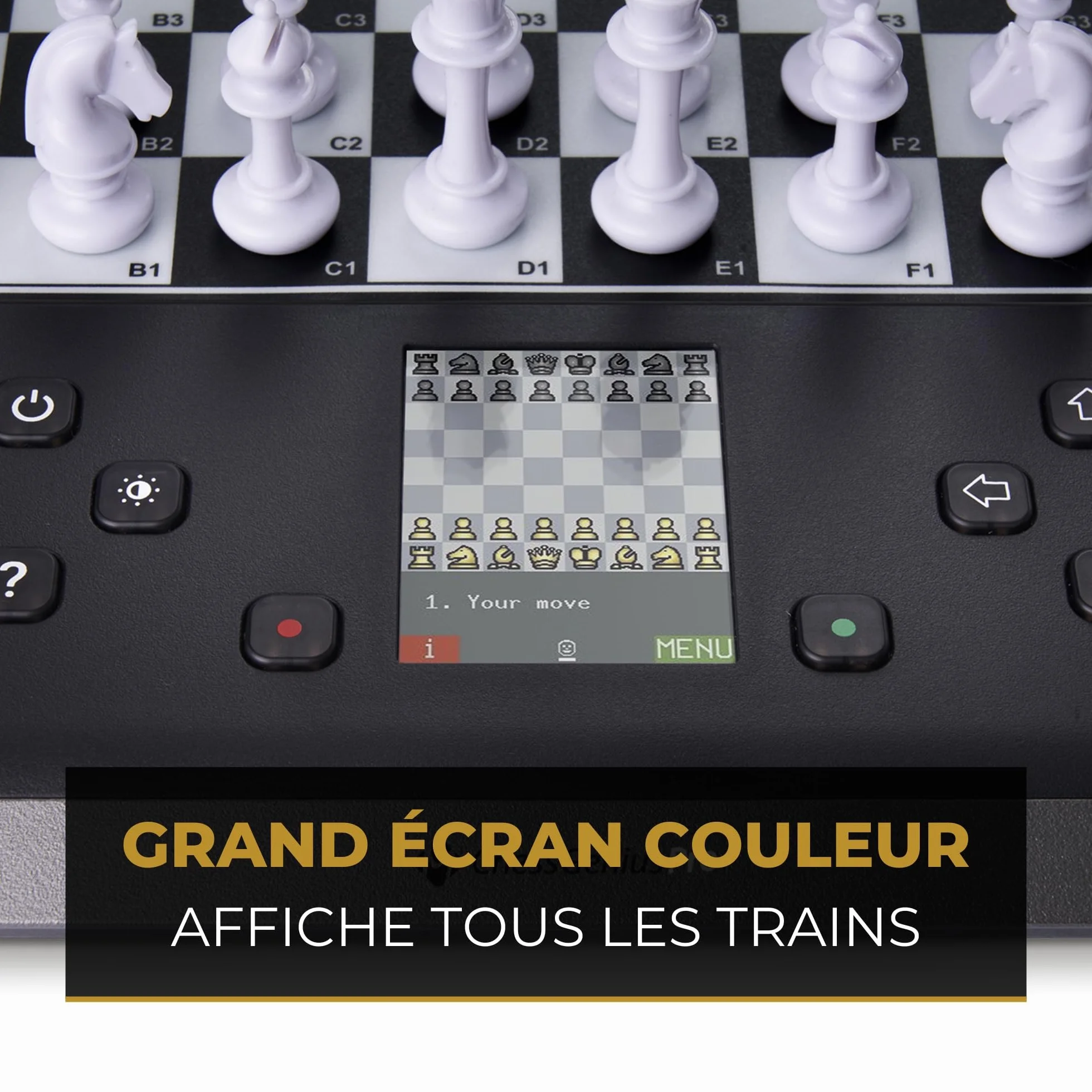 Millennium ChessGenius Pro Ordinateur d'échecs pour débutants et joueurs confirmés,entraîneur d'échecs intelligent offrant de nombreuses possibilités d'entraînement et différents niveaux de difficulté