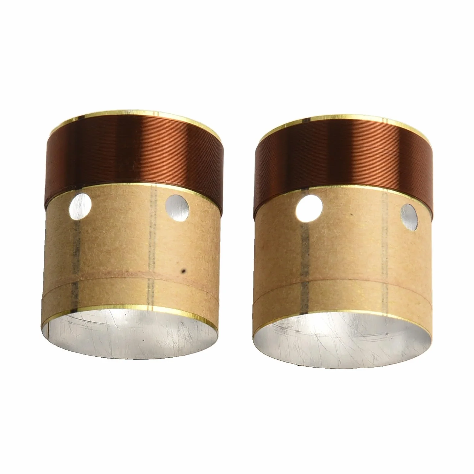 Lot de 2 bobines de fil de cuivre rond 2 couches pour haut-parleur basse 8 Ohm 25,5-75,5 mm