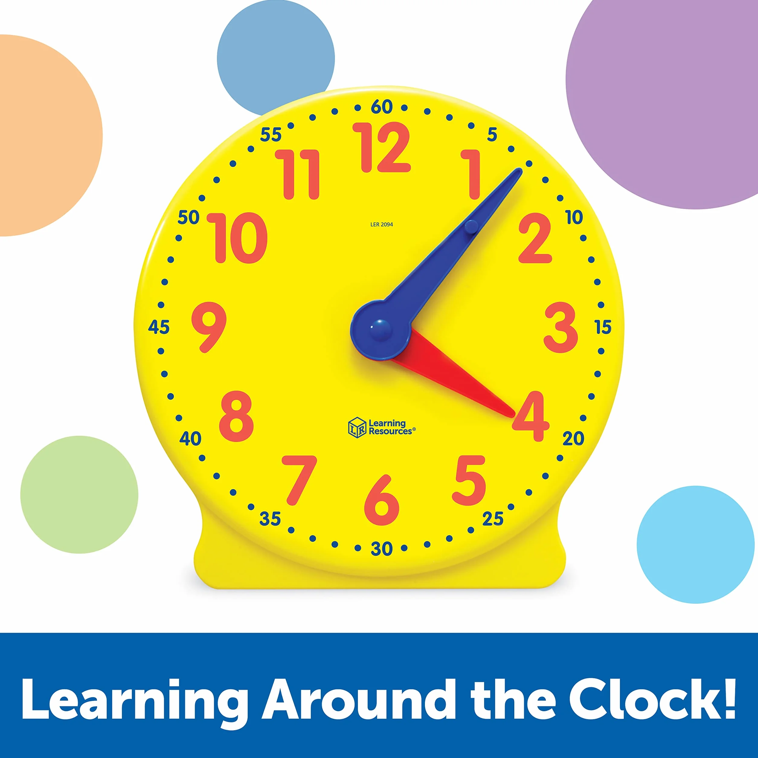 Learning Resources Big Time™ Horloge d'apprentissage de démonstration 12 Heures