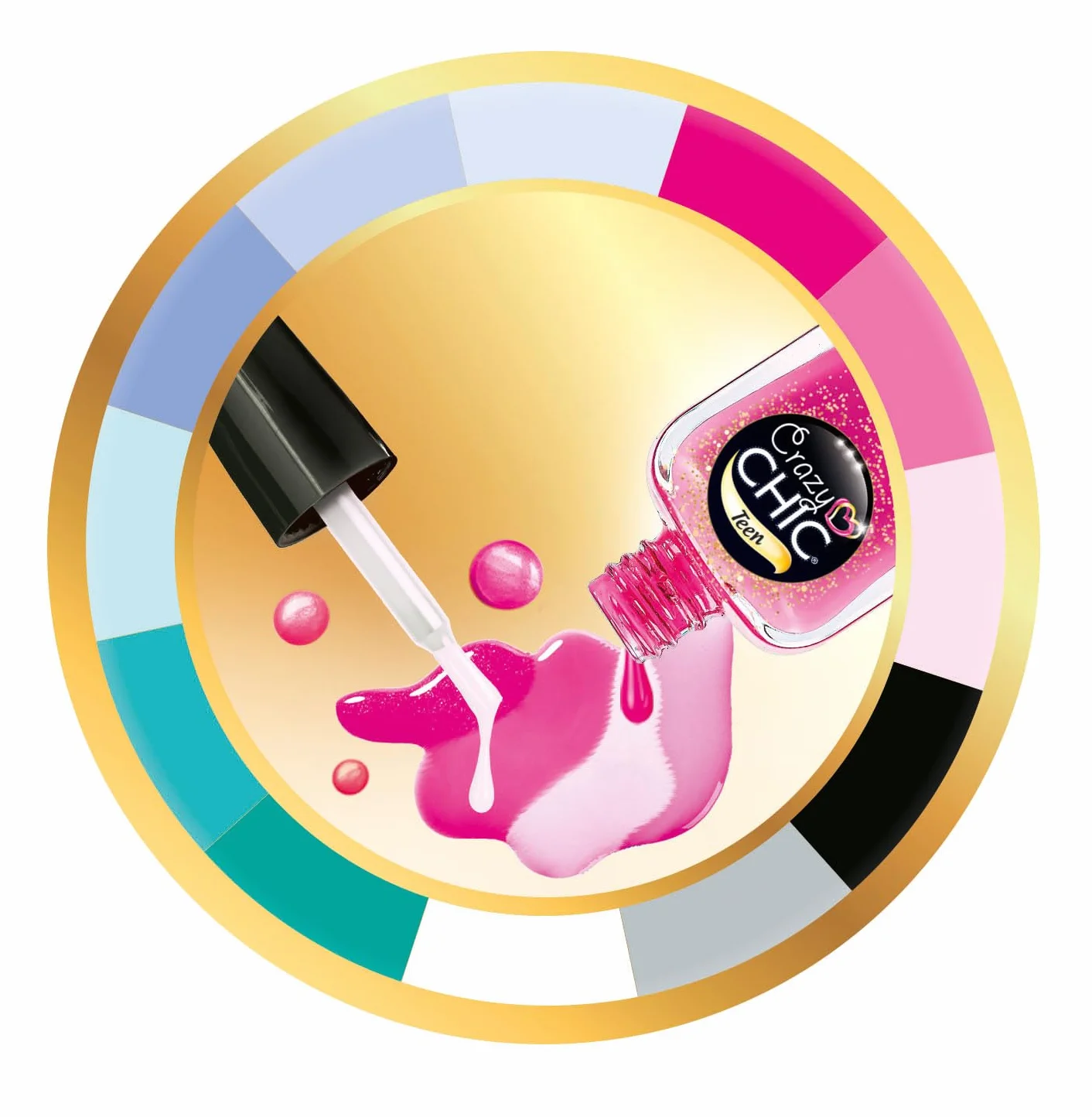 Crazy Chic Passion Nails Coffret Manucure avec Sécheuse à Vernis 9 Ans+