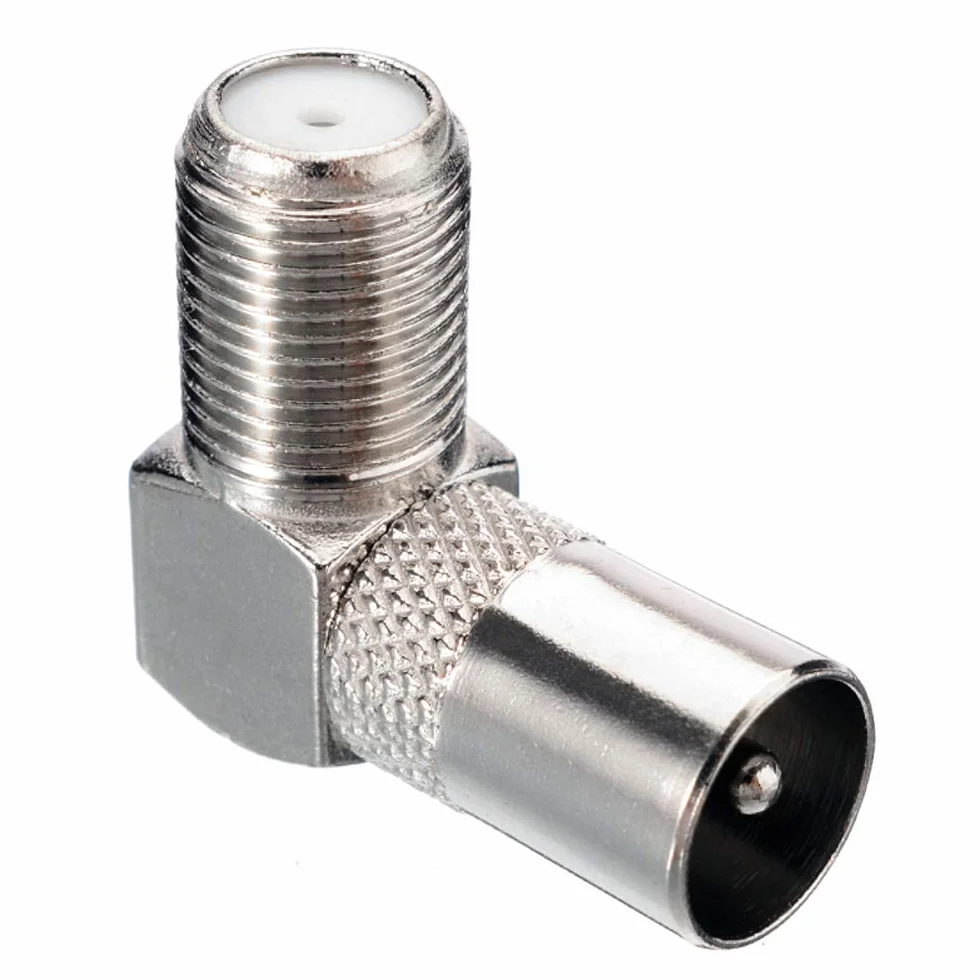 8 Pièces Connecteurs Coaxiaux RF 90 Degrés Type F Femelle à PAL Mâle/Femelle Adaptateurs Angle Droit
