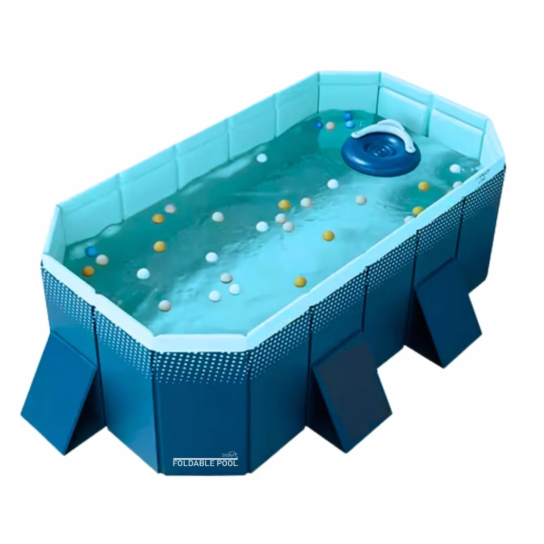 INDUSTEX Piscine Pliable 180 x 110 x 50 cm Portable pour Enfants et Adultes