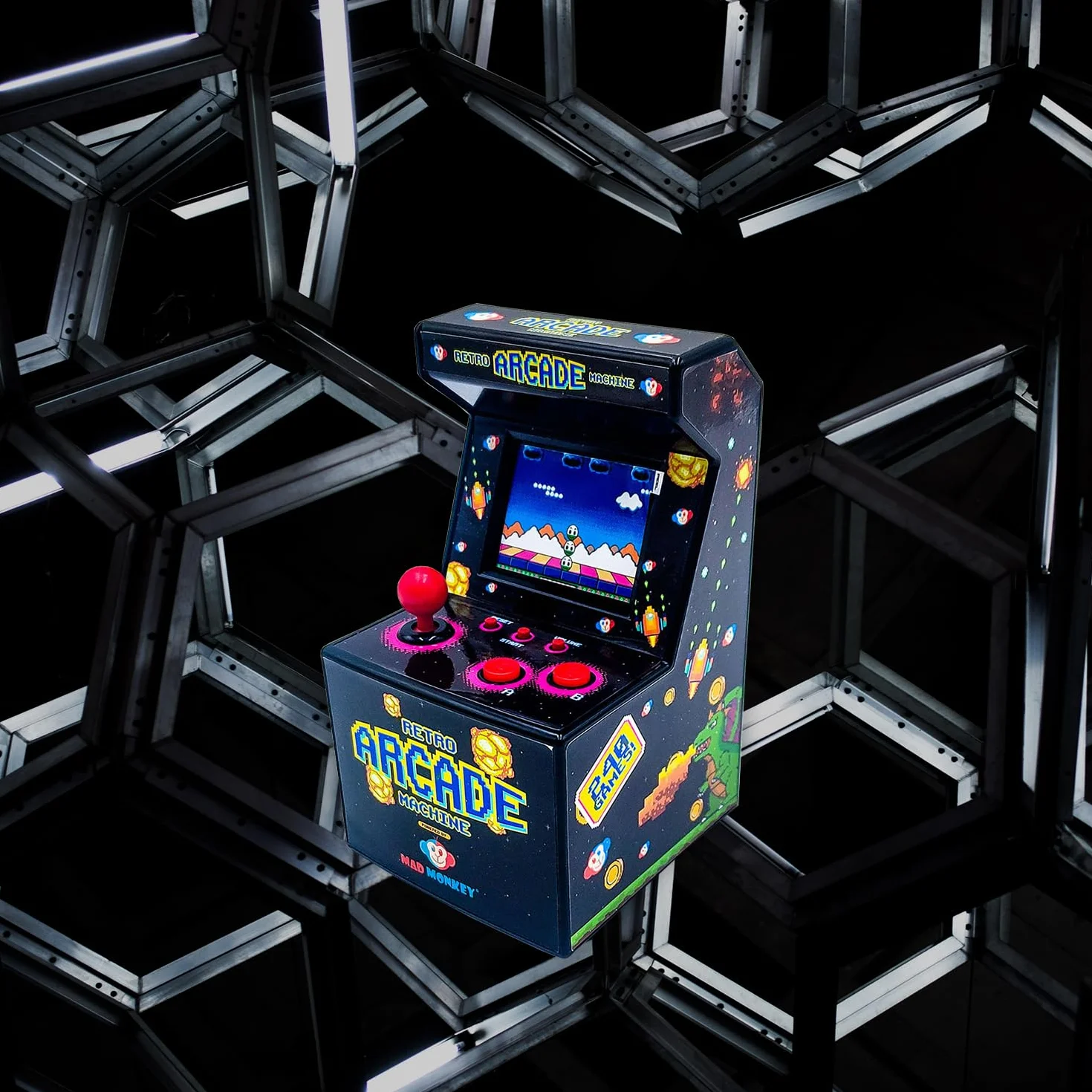 Mad Monkey Mini borne d'arcade rétro portable Noir