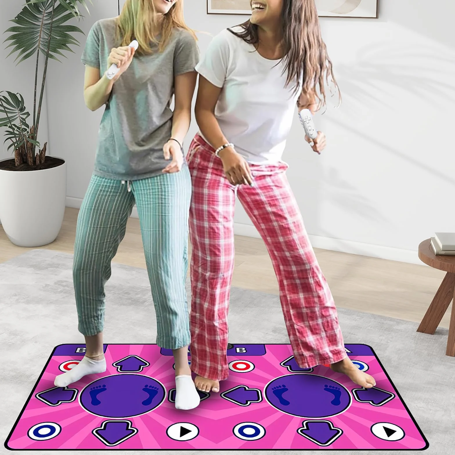 Tapis de Danse Interactif Double pour Enfants avec Connexion HDMI, Antidérapant, Plus de 100 Jeux & Télécommandes sans Fil