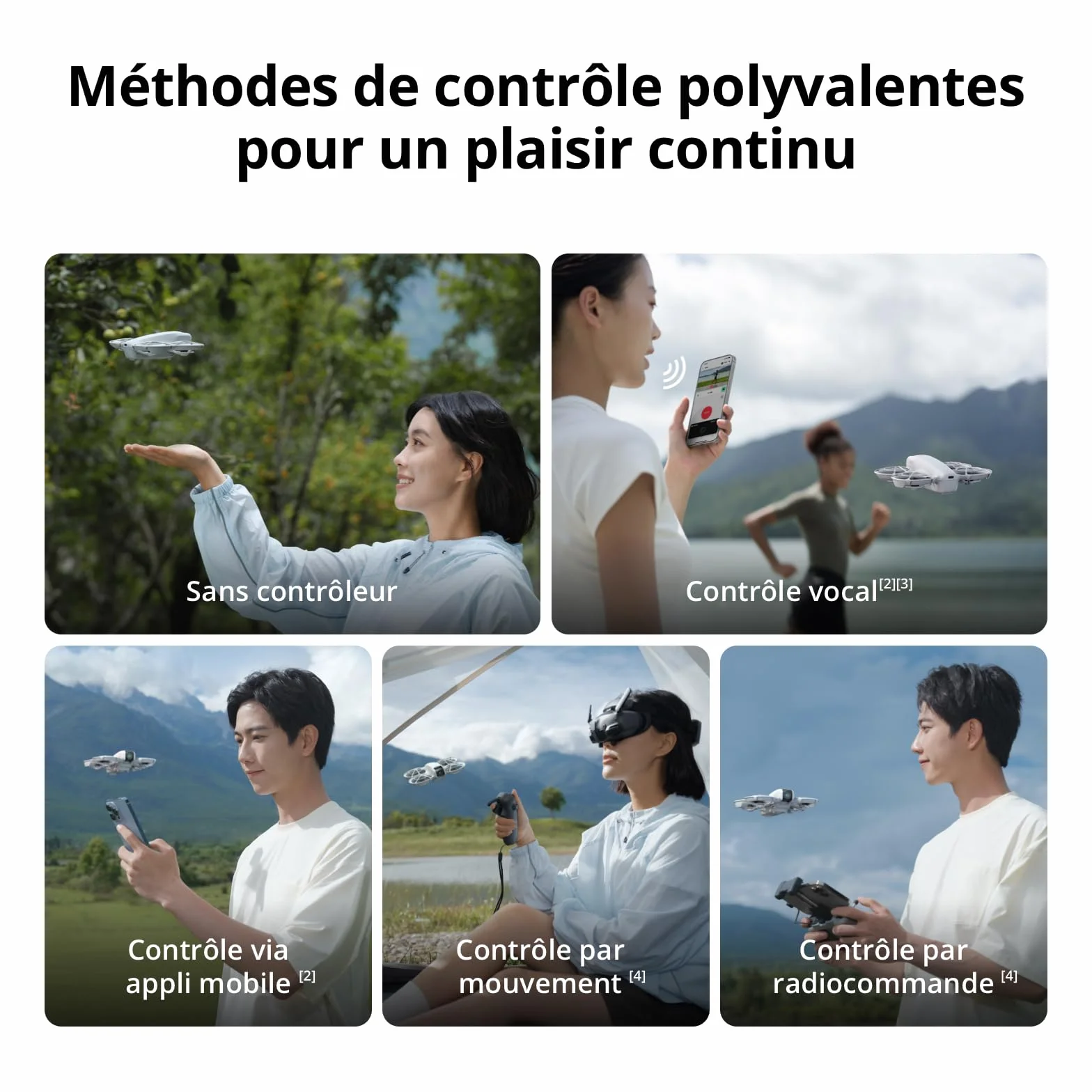 DJI Neo Mini Drone avec Caméra 4K Ultra-HD 135 g Suivi Sujet QuickShots