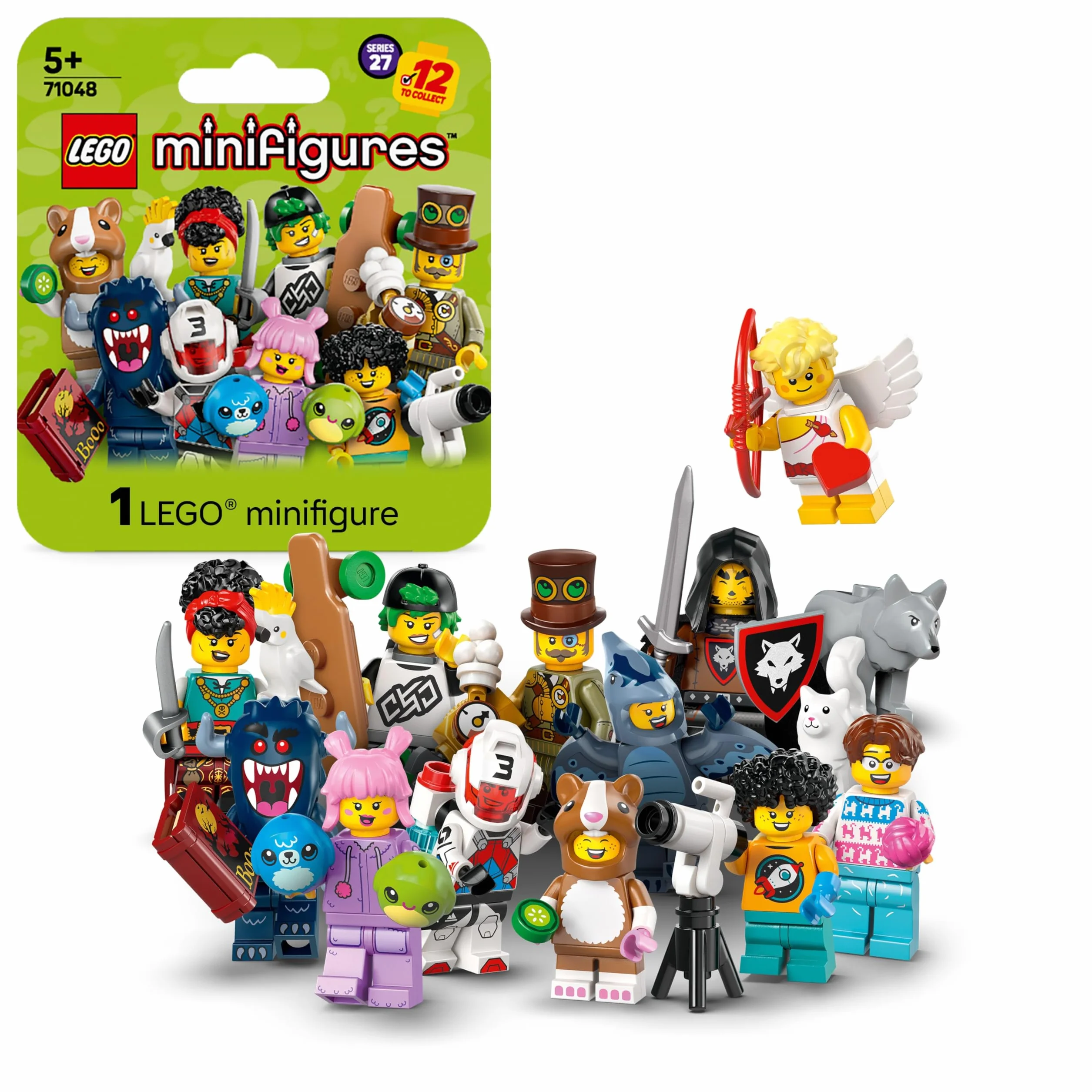 LEGO Minifigures Série 27 71048 12 Personnages Surprises Boîte Mystère Cupidon Collectionneuse de Peluches Jouet 5 Ans