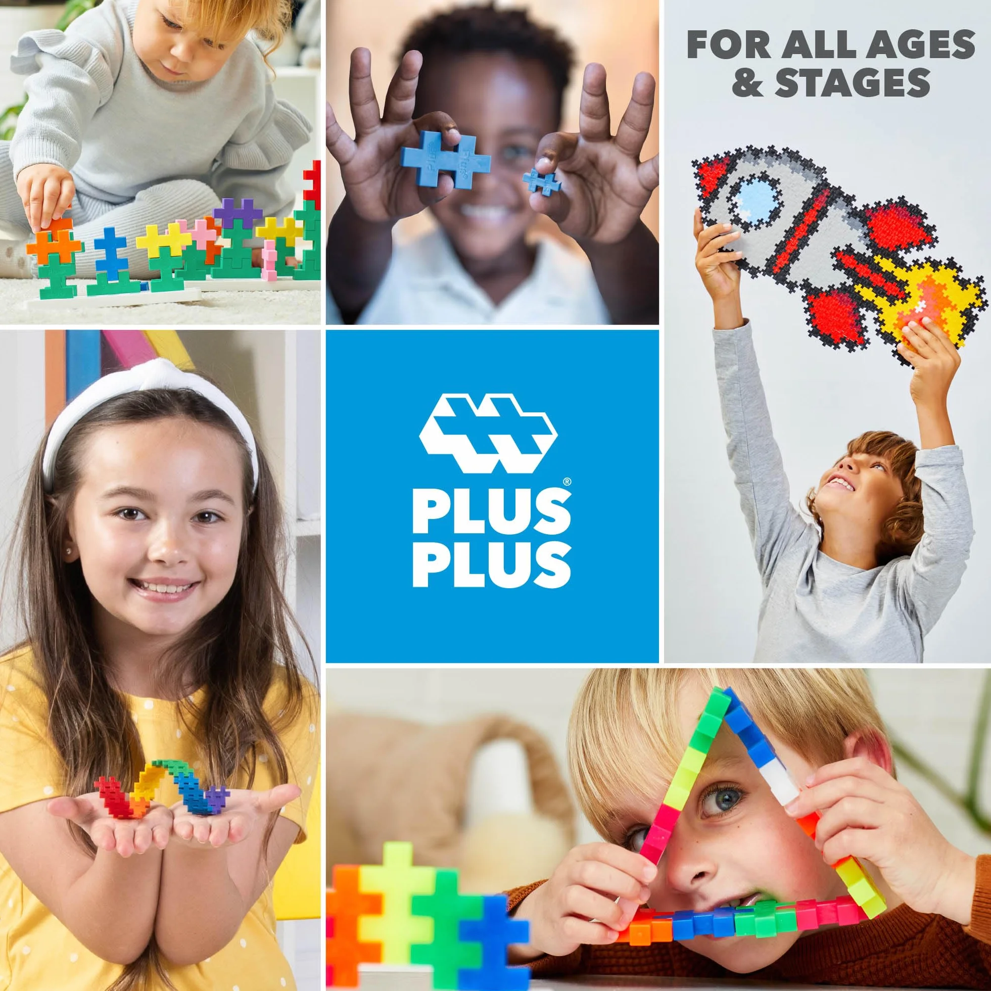 Plus-Plus Boîte 600 Pièces Jeux de Construction Basic PP3310