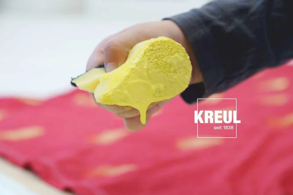 KREUL 28400 Mucki Peinture Doigts Textile 4 x 150 ml jaune rouge vert bleu