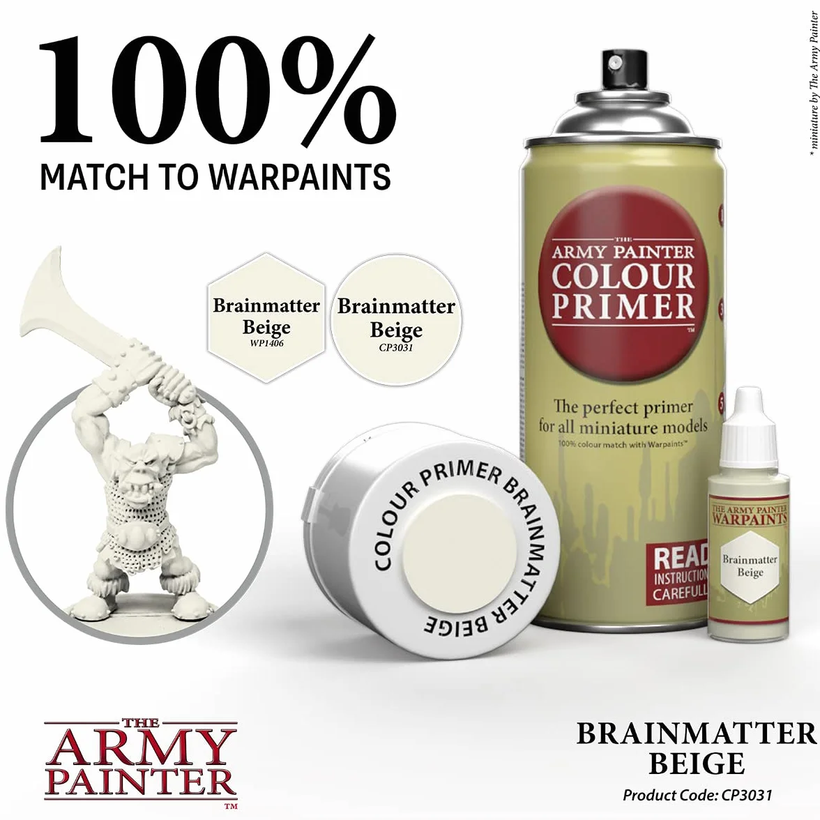 The Army Painter Colour Primer Brainmatter Beige 400 ml Spray Acrylique Apprêt Figurines Warhammer