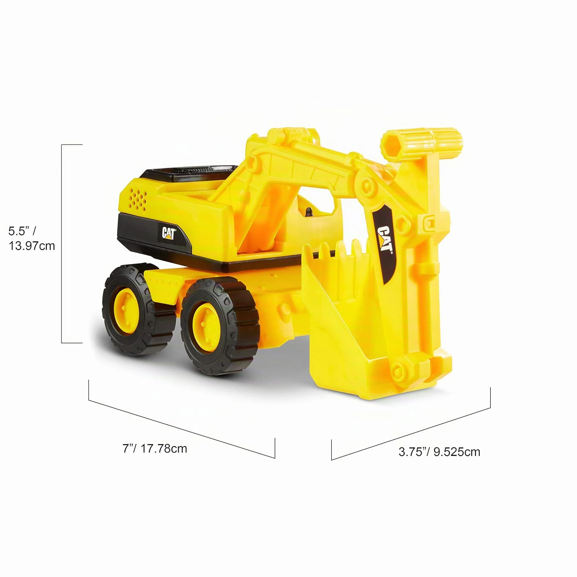 Ensemble de Véhicules de Construction CAT Officiels pour Enfants à Partir de 2 Ans - Camion à Benne Basculante, Chargeur, Excavatrice