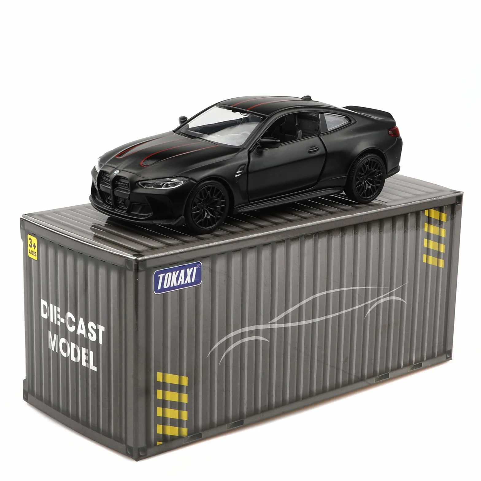 BMW M4 Maquette Voiture Échelle 1/36 Retour Arrière Jouet Cadeau Garçon Fille Noir