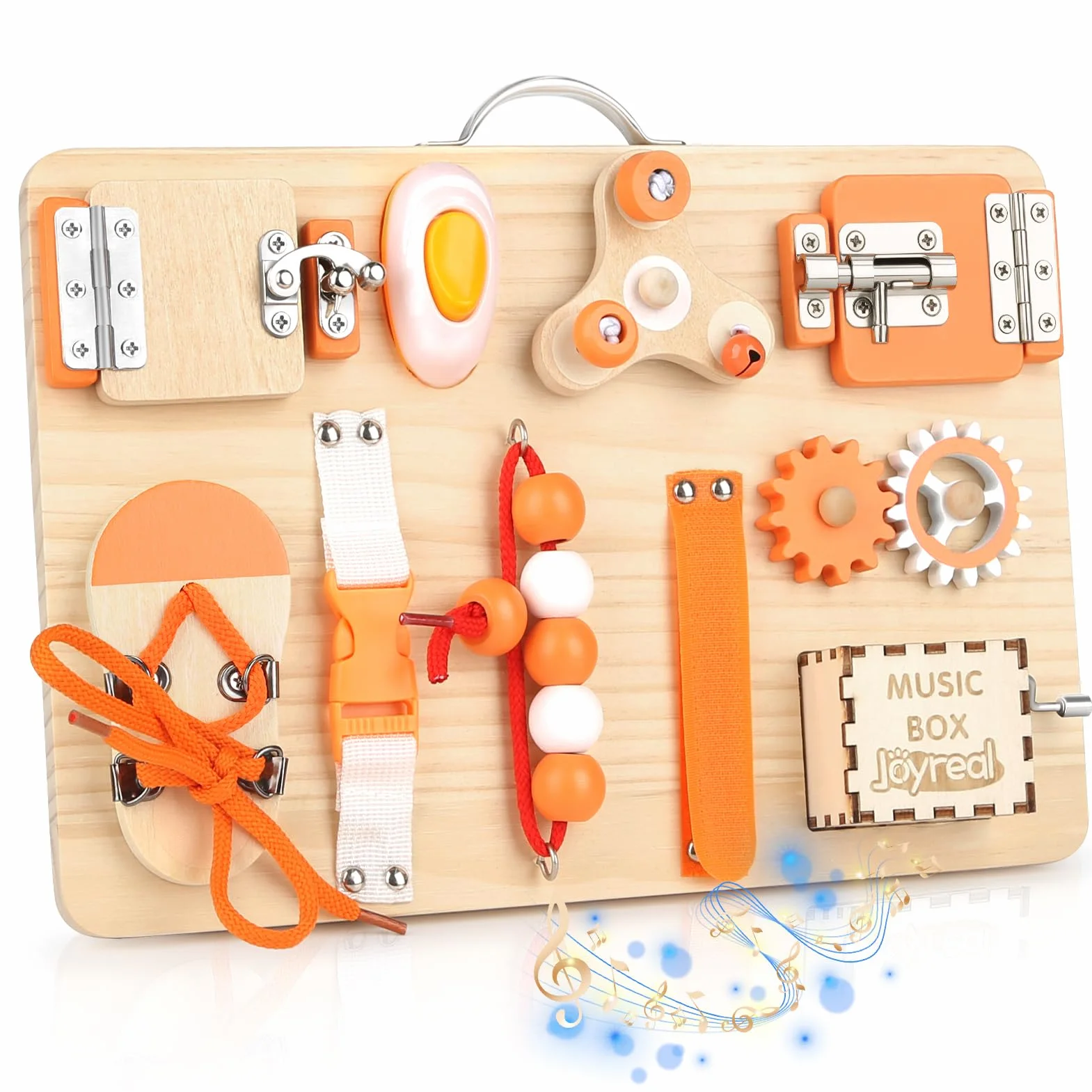 Joyreal Busy Board Montessori - Parcours Motricité Bébé Planche Montessori Jeux Educatif Tableau Activités Jouet Enfant