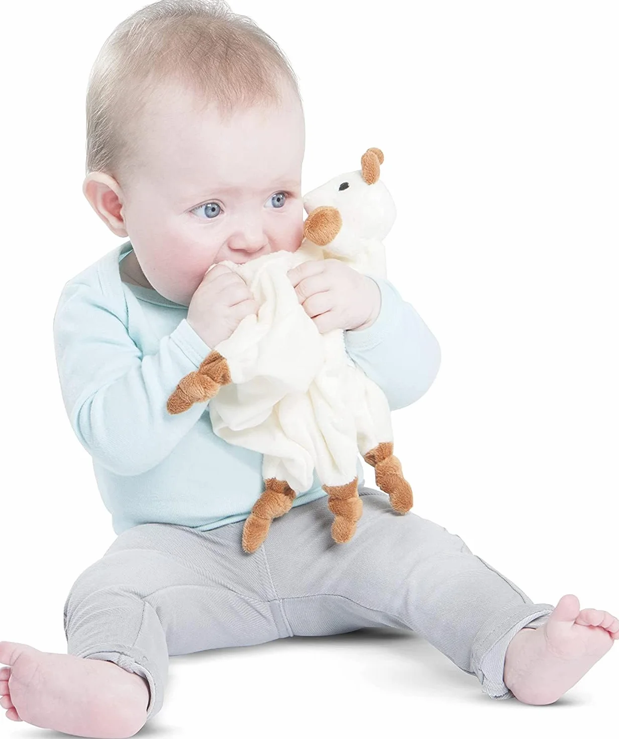 Sophie la Girafe Doudou avec attache sucette Blanc Beige