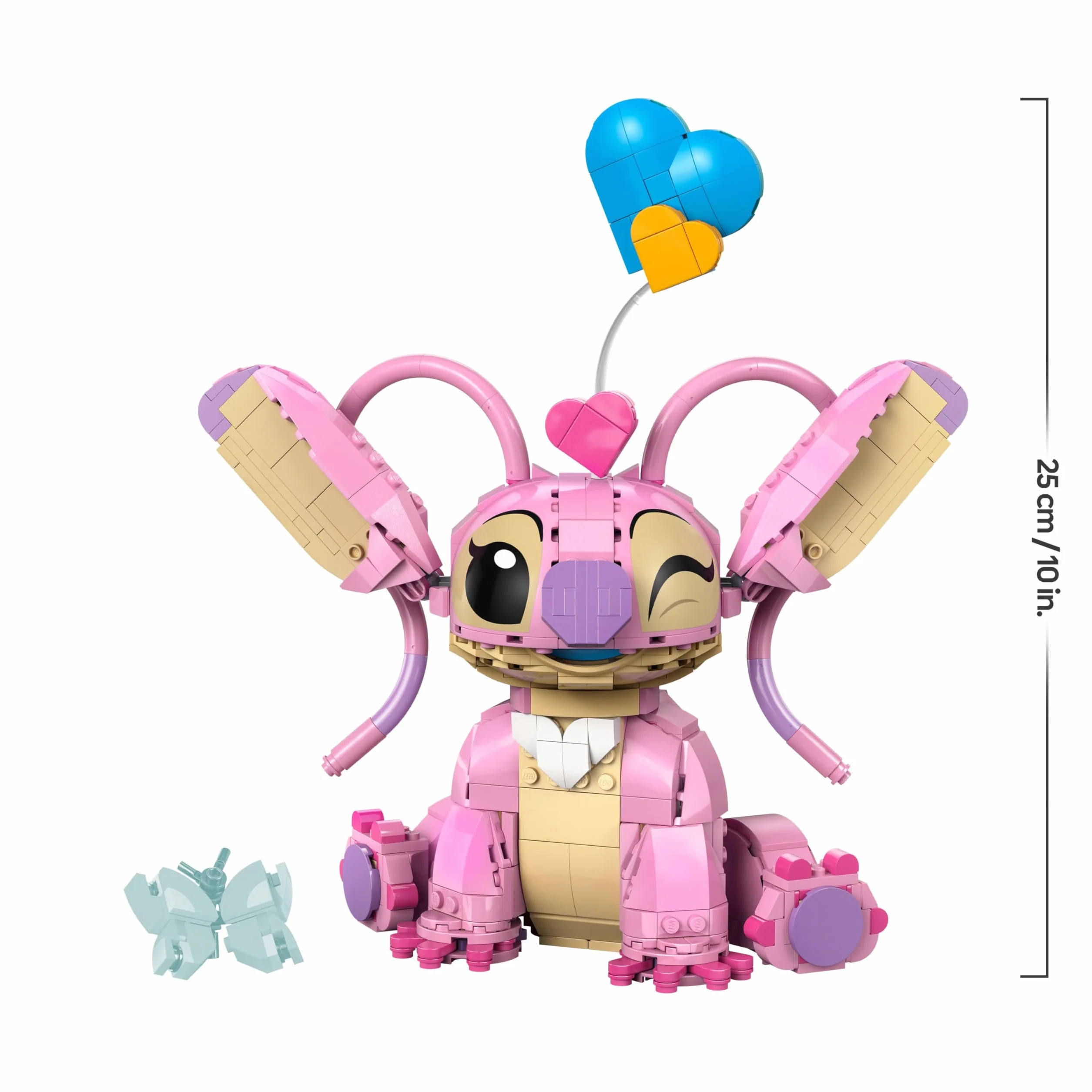 LEGO Disney Angel Jouet de Construction Lilo & Stitch 43257 Figurine en Briques avec 3 Ballons en Cœur & Papillon Décoration Intérieure Cadeau 9 Ans
