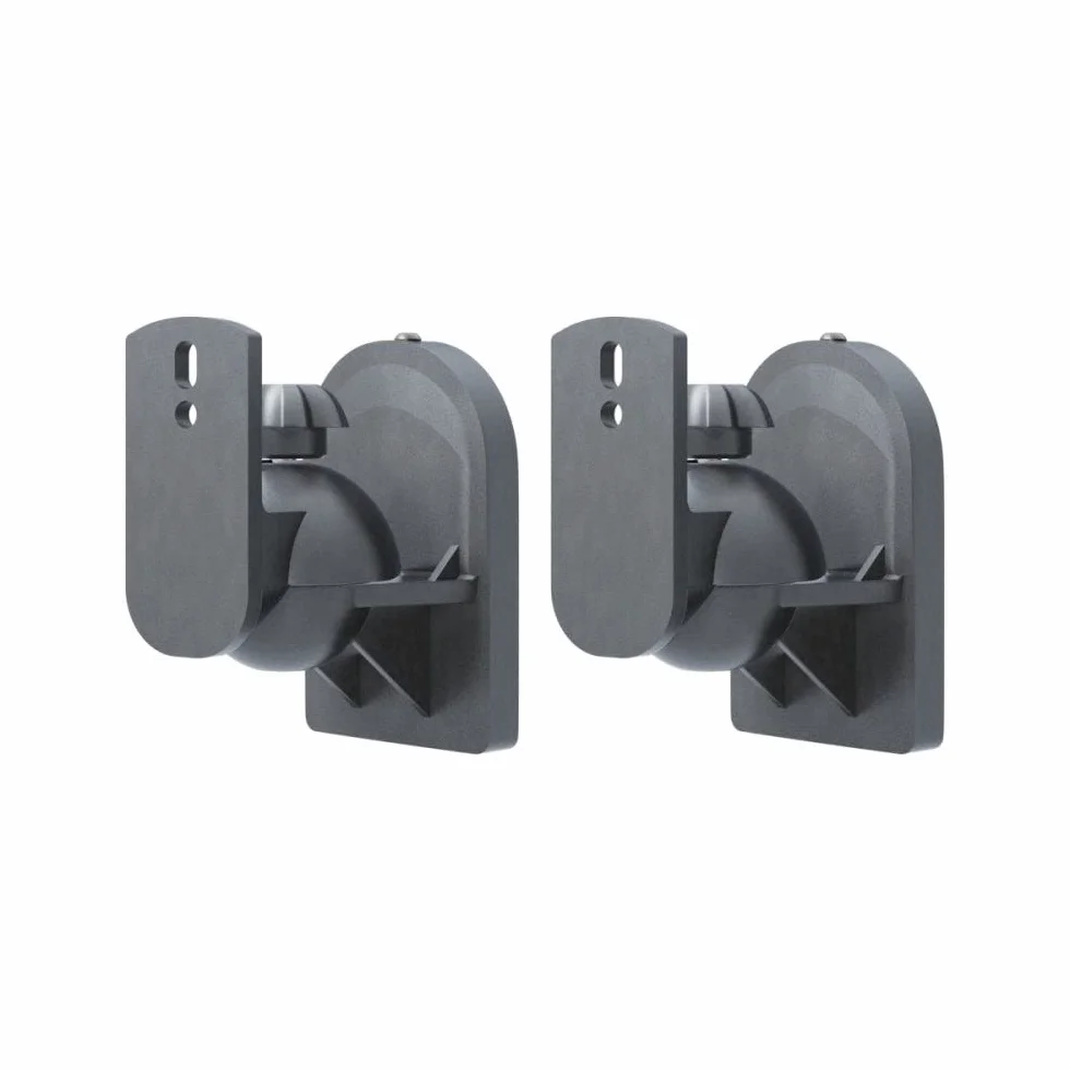 Goobay Support Mural Universel pour Haut-parleurs, Pivotant, Inclinable, jusqu'à 3,5 kg, Noir