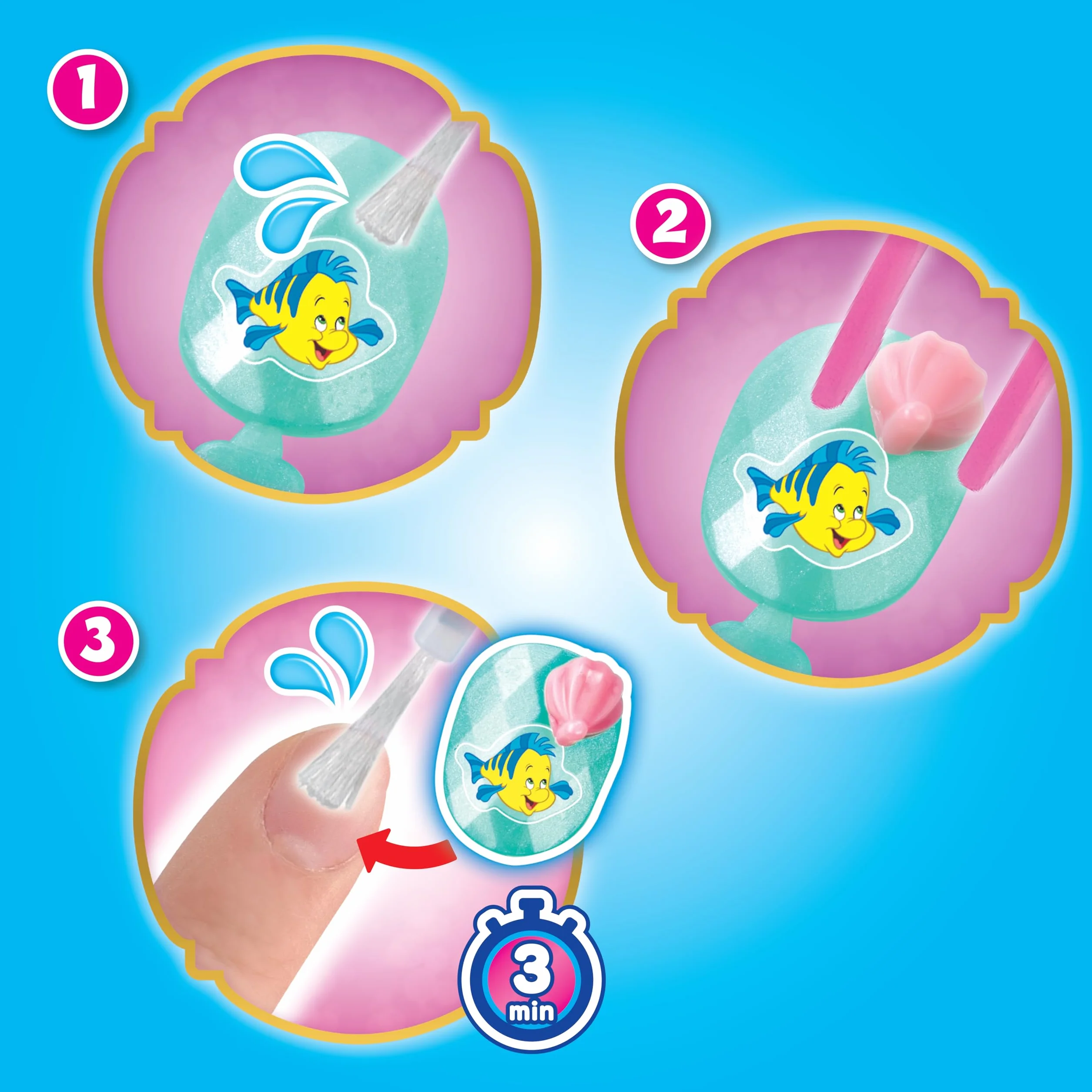 Aquabeads Nail Studio Coffret Manucure Princesses Disney Loisir Créatif Enfants 4 Ans+