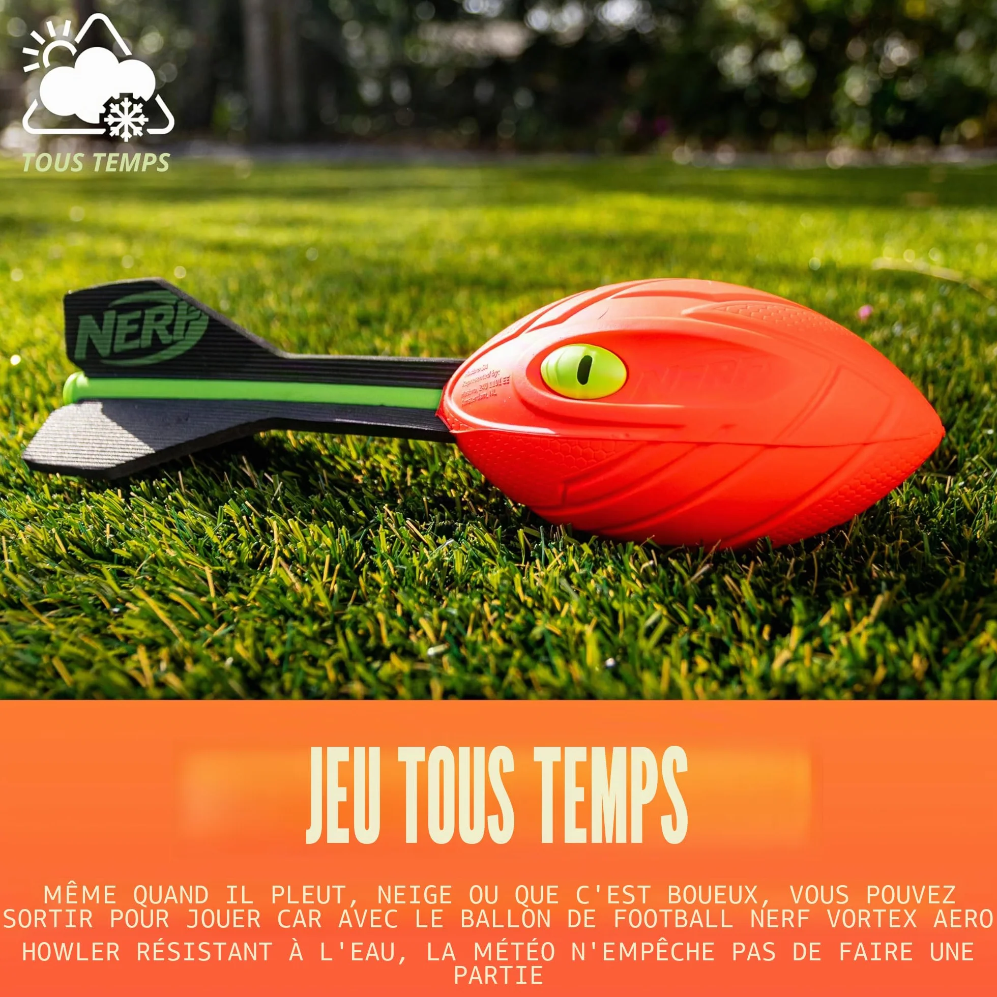 Nerf Vortex Aero Howler Foam Ball – Classic Long-Distance Football