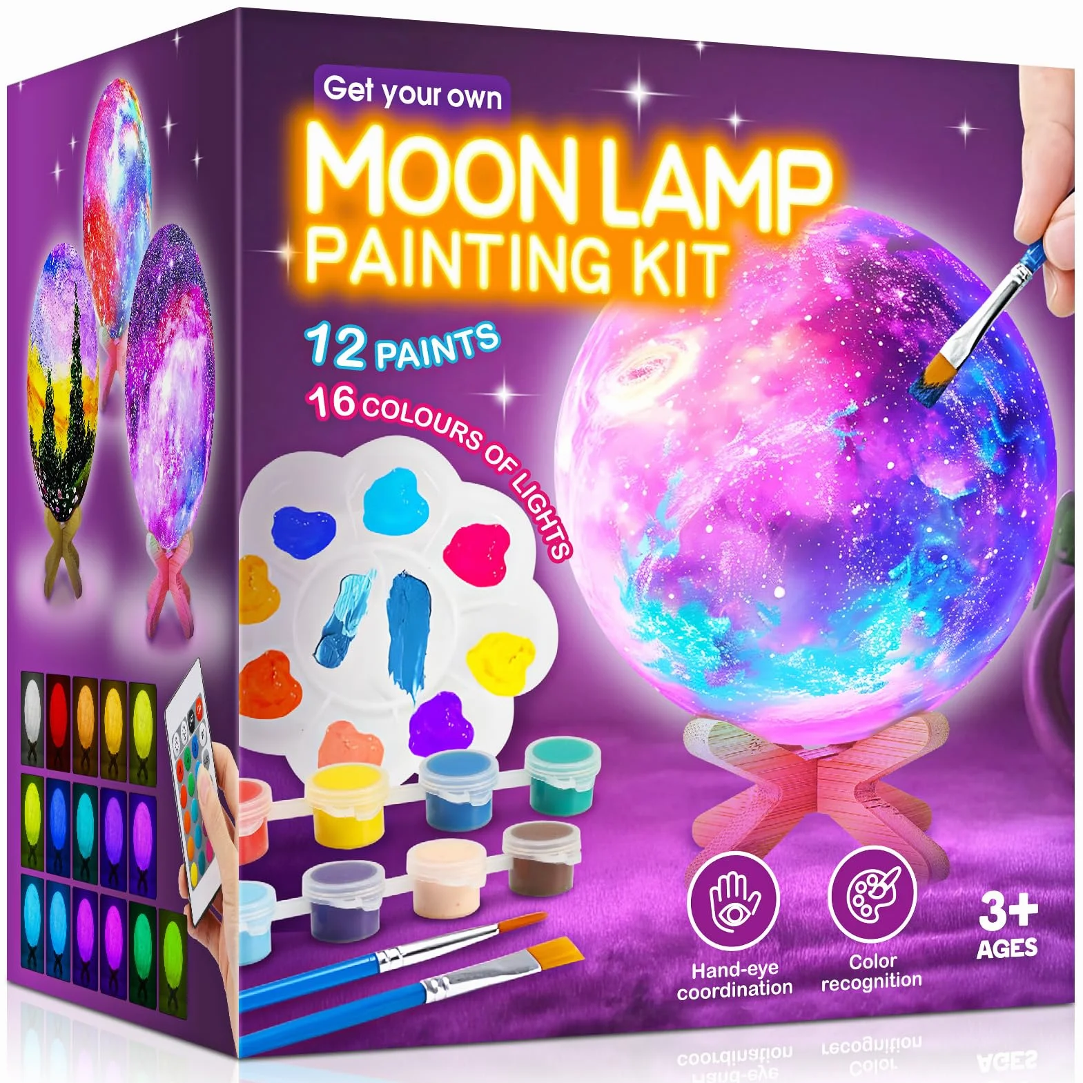 Toyzey Créatifs Kit Jouet Peinture Lampe Lune Cadeau Anniversaire Enfant Garcon 6-12 Ans