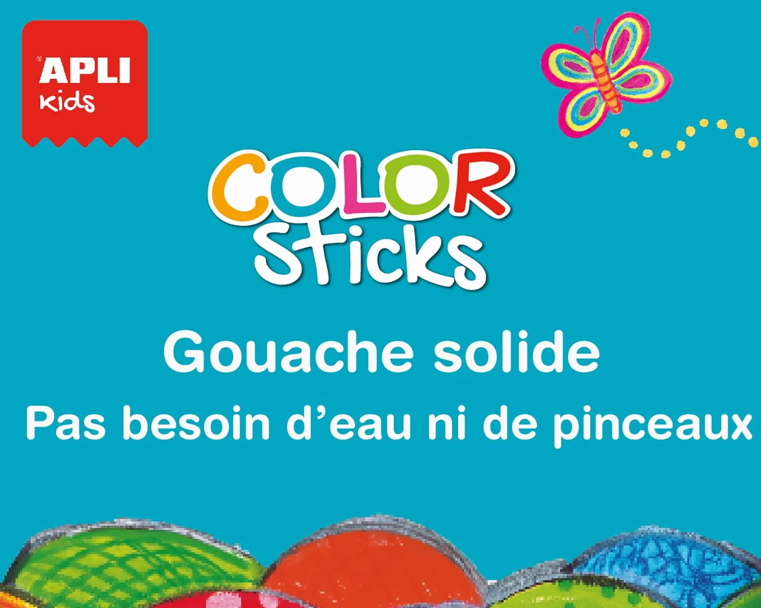 APLI Kids Pack de 12 Tubes de Gouache Solide 10 g Couleurs Assorties