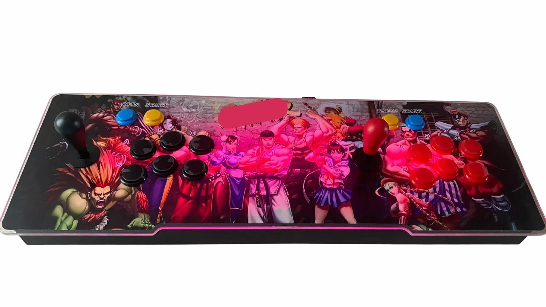 Console d'arcade Pandora Box 28 000 Jeux rétro 3D LED Couleurs changeantes Audio Joysticks ovales