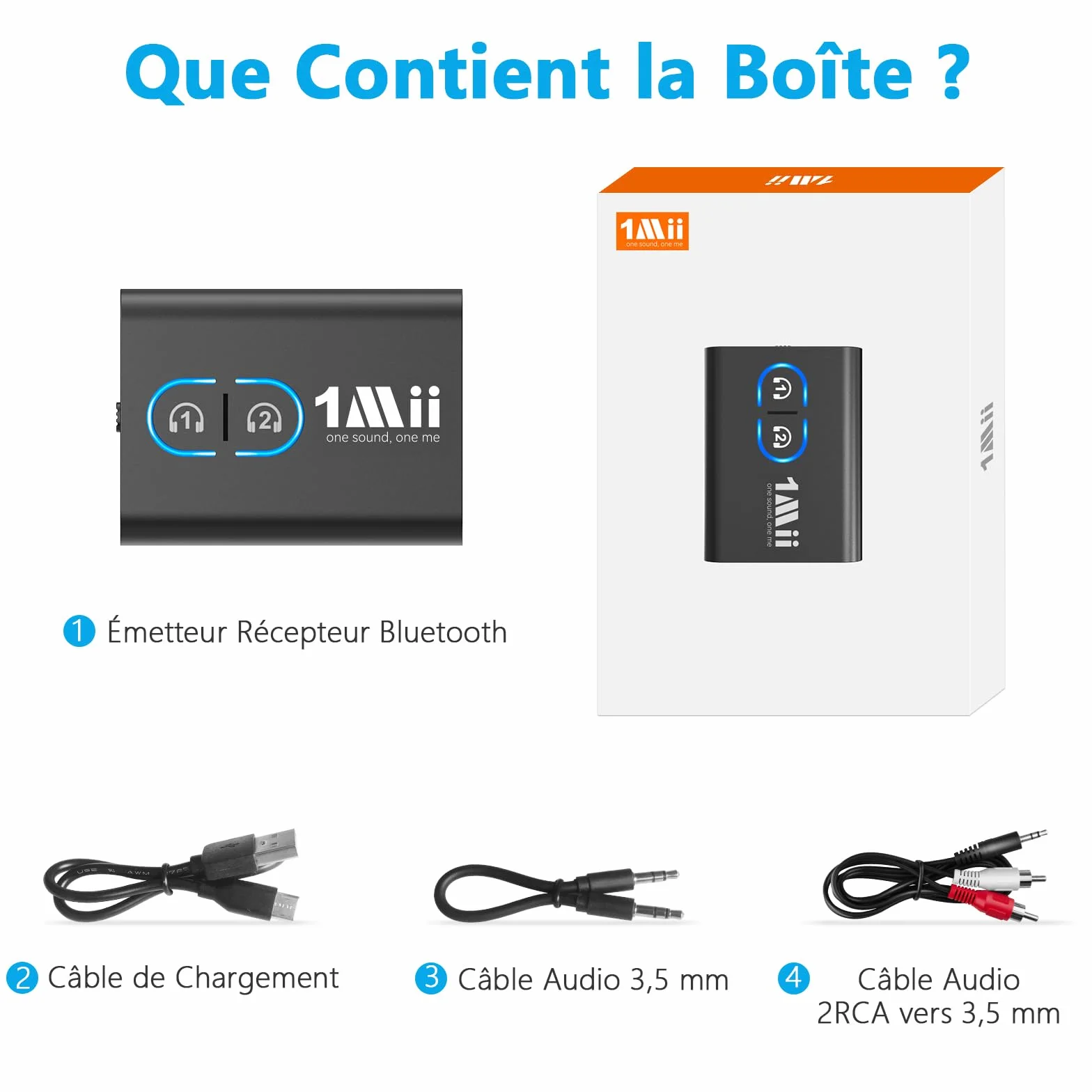 1Mii ML300 Transmetteur Récepteur Bluetooth 5.3 TV Casque sans Fil aptX Faible Latence HD AD 3.5mm AUX Adaptateur Audio