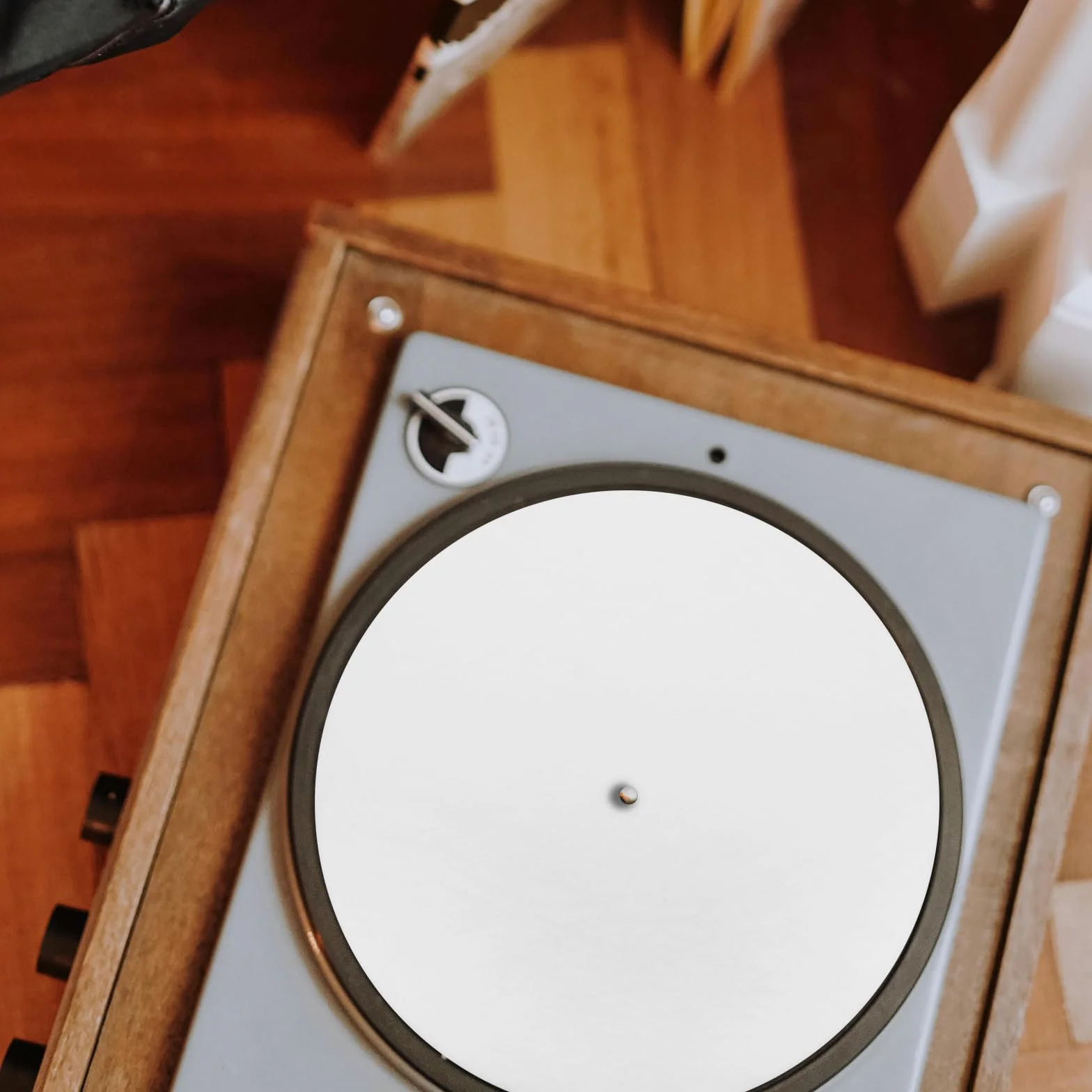 Tapis de table tournante 3 mm antidérapant antistatique pour tourne-disque vinyle haute fidélité (blanc)