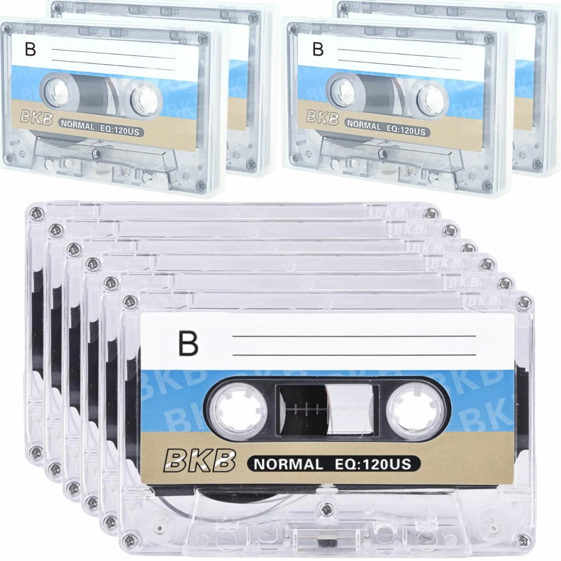 Cassettes audio vides 90 min, lot de 10, faible bruit pour enregistrement