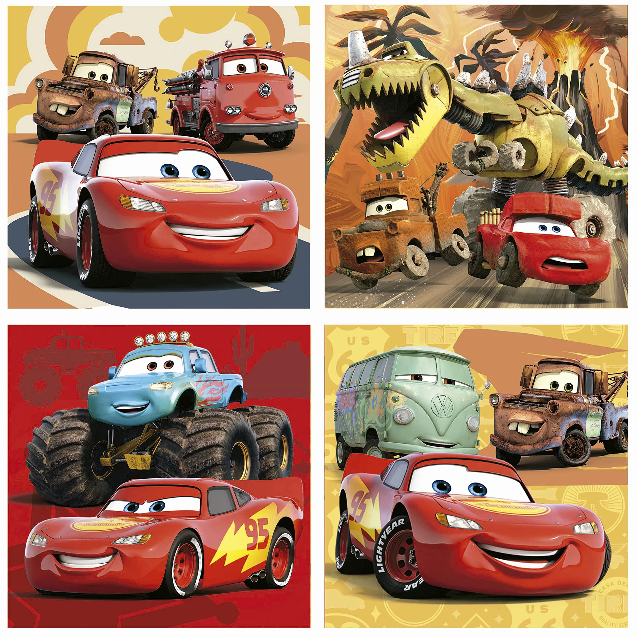 Educa Puzzles Cars Ensemble 4 puzzles progressifs 12-25 pièces Mallette +3 ans