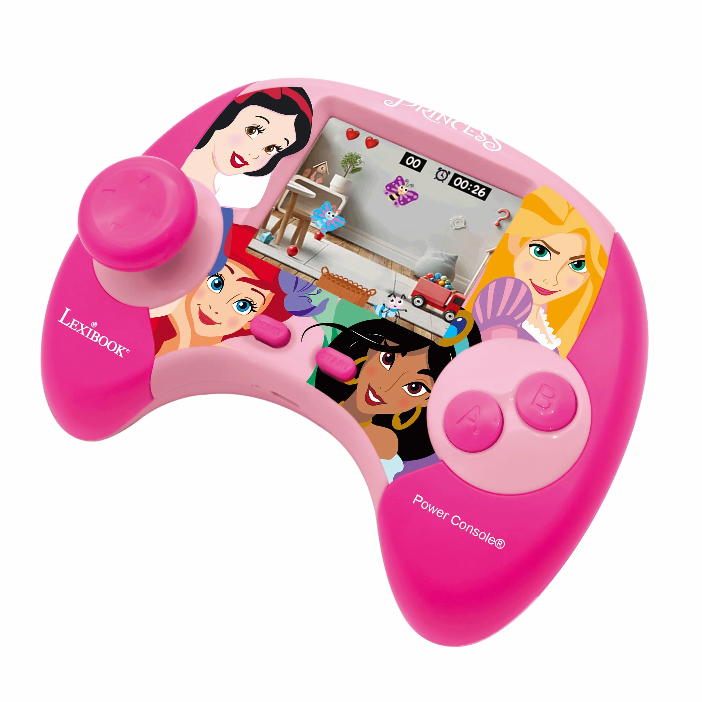 Lexibook Disney Princesses Power Console Console de Jeux éducative bilingue Français/Anglais 100 activités JCG100DPi1