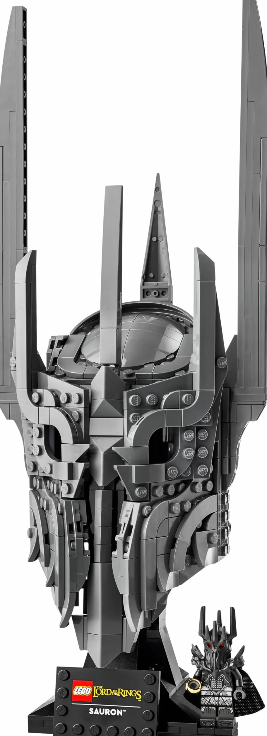 LEGO Icons Le Seigneur des Anneaux Le Casque de Sauron Maquette Adulte Décoration Anneau Unique Minifigurine Collector