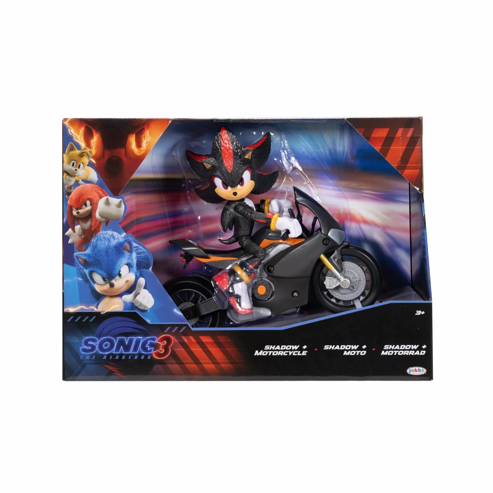 Sonic 3 Le Film Figurine Shadow Articulée 13 cm Moto Sportive Licence Officielle