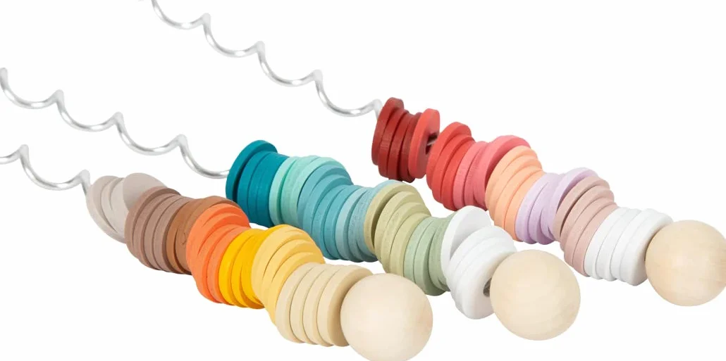 Small Foot Spirales de Couleur Kit de 3 en Bois et Métal Jeu Optique de Couleurs