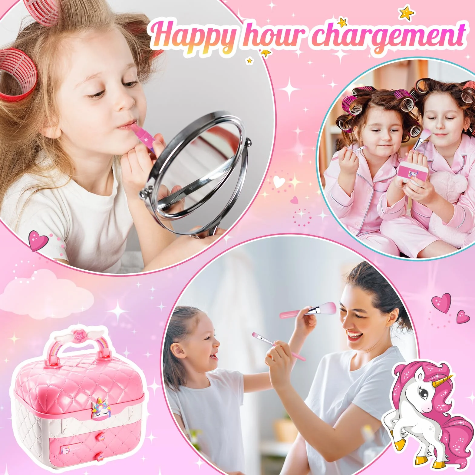 Hapikids Maquillage Enfant Licorne Cadeau Fille 3-10 Ans Jouet