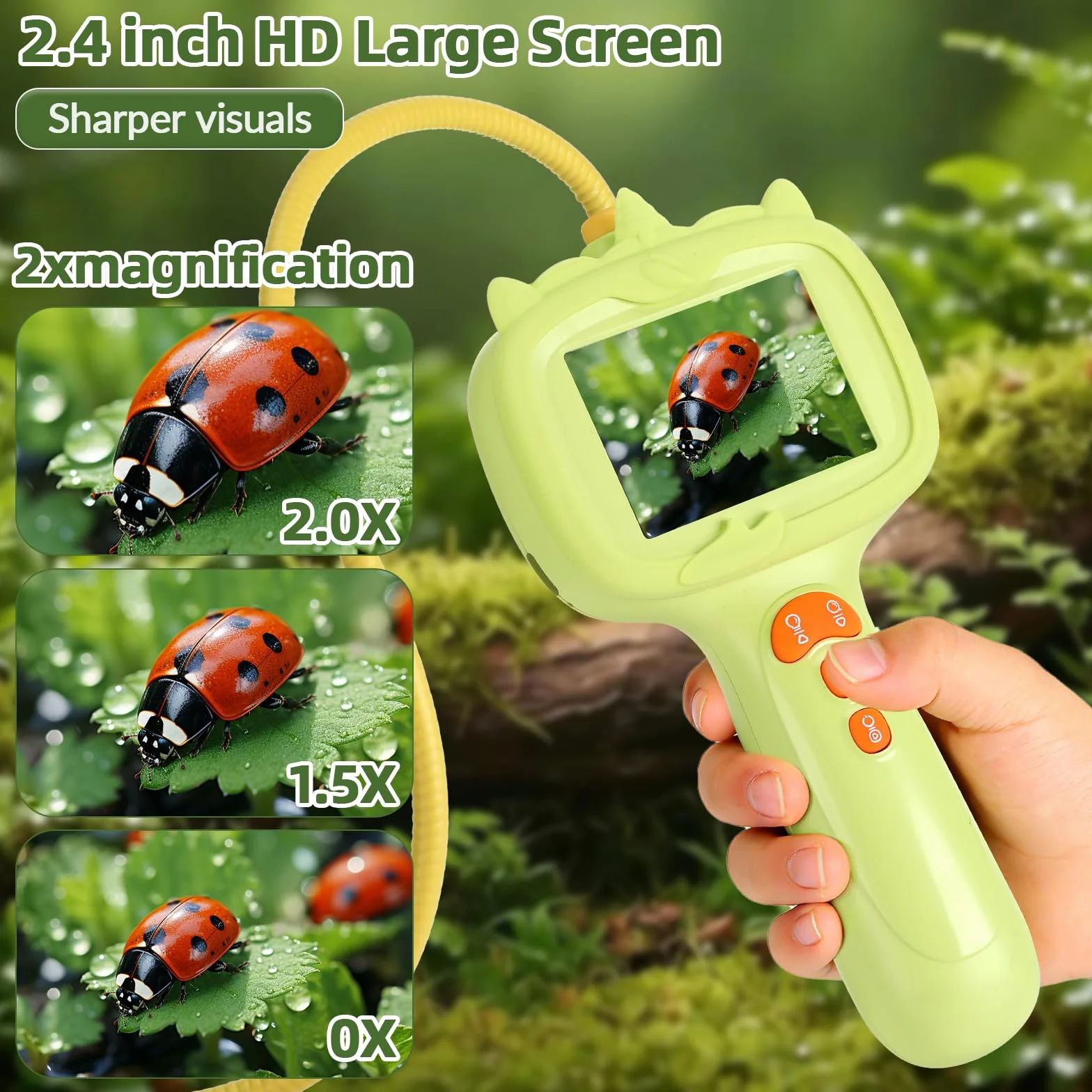 Sprifityy Endoscope pour Enfants, caméra endoscopique étanche avec lumière, Jouet STEM extérieur