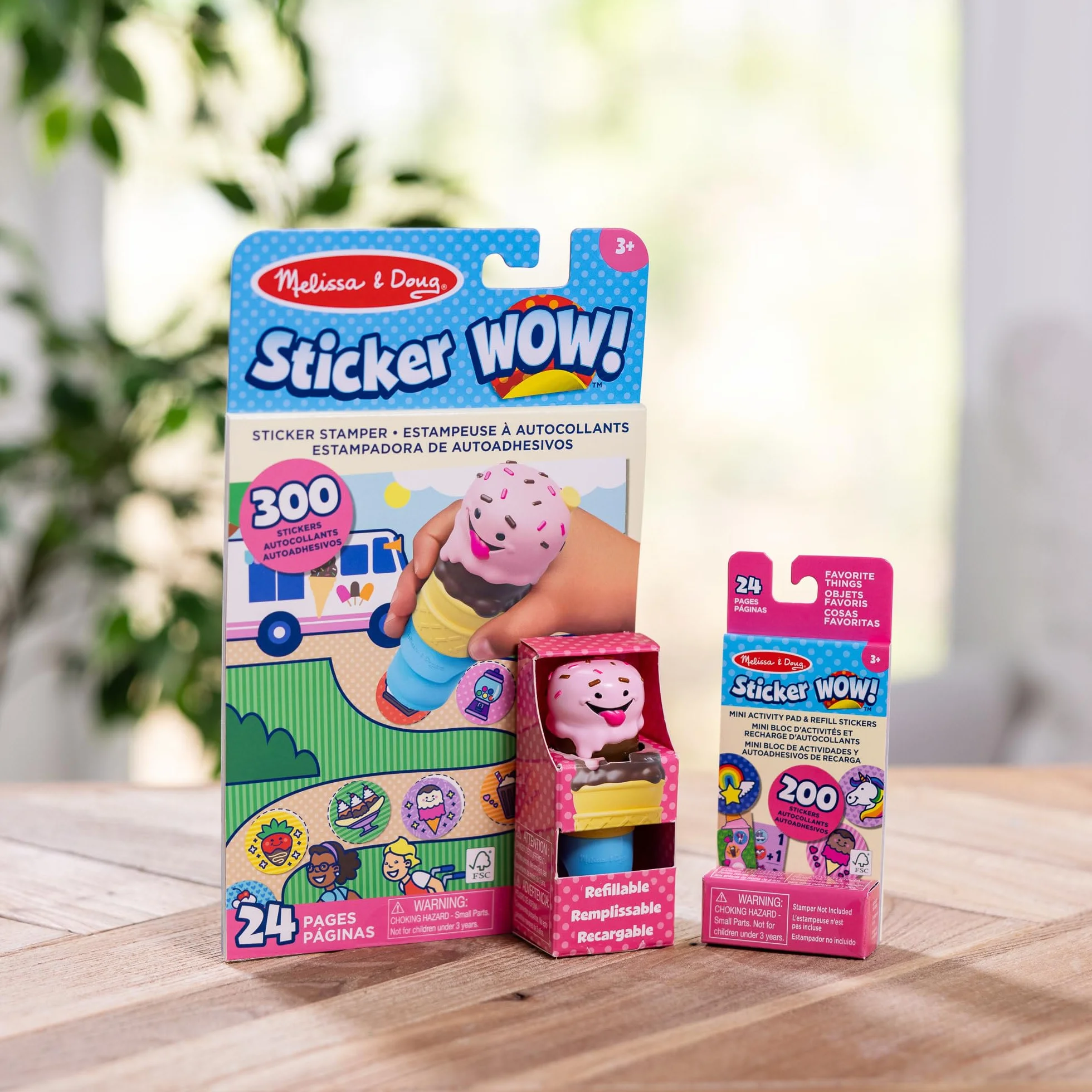 Melissa & Doug Sticker Wow Tamponneuse Crème Glacée Bloc D’Activités 500 Autocollants Activité Manuelle Enfant 3 Ans+