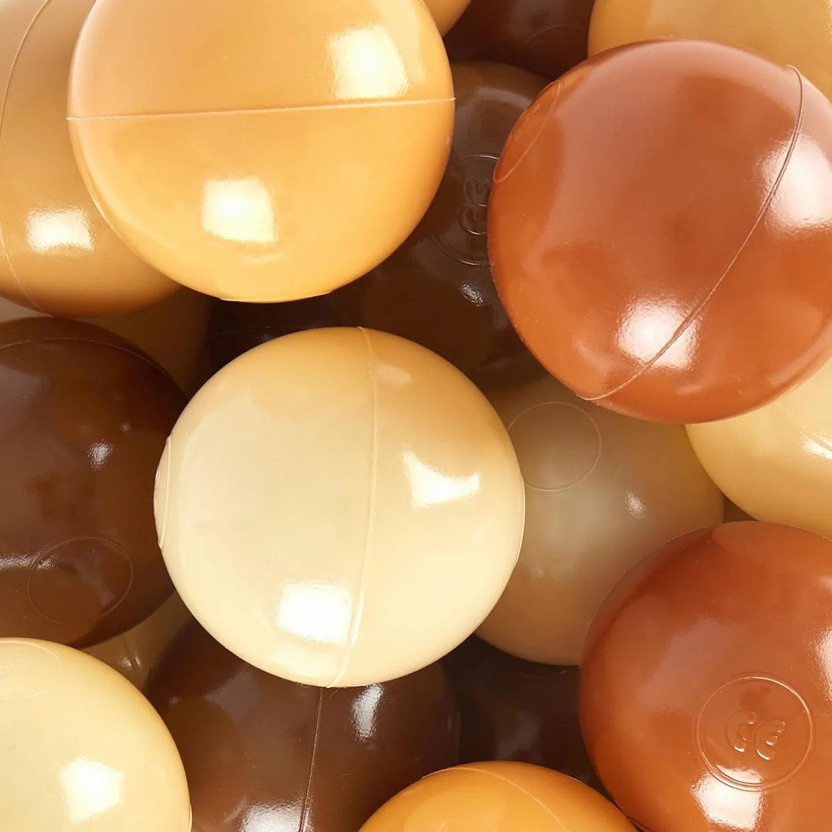 BIECO Balle pour Piscine à Balle Chocolat 100 Pièces 6 cm