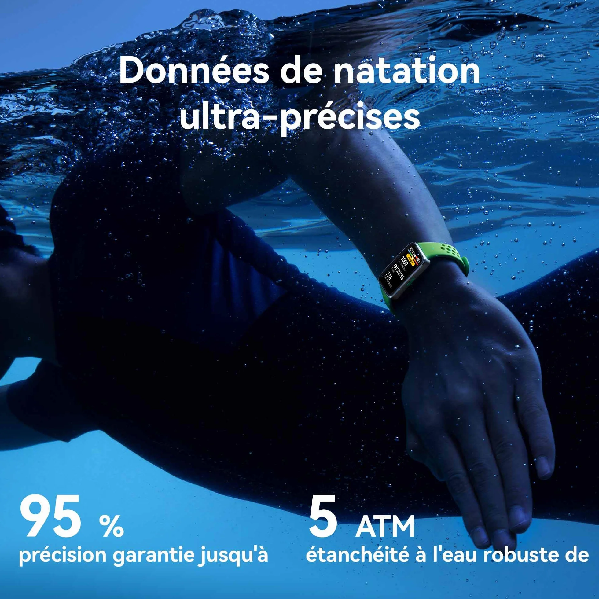 HUAWEI Band 10 Montre Connectée Surveillance Condition Physique IA Analyse Sommeil Professionnel VRC 14 Jours iOS Android Noir