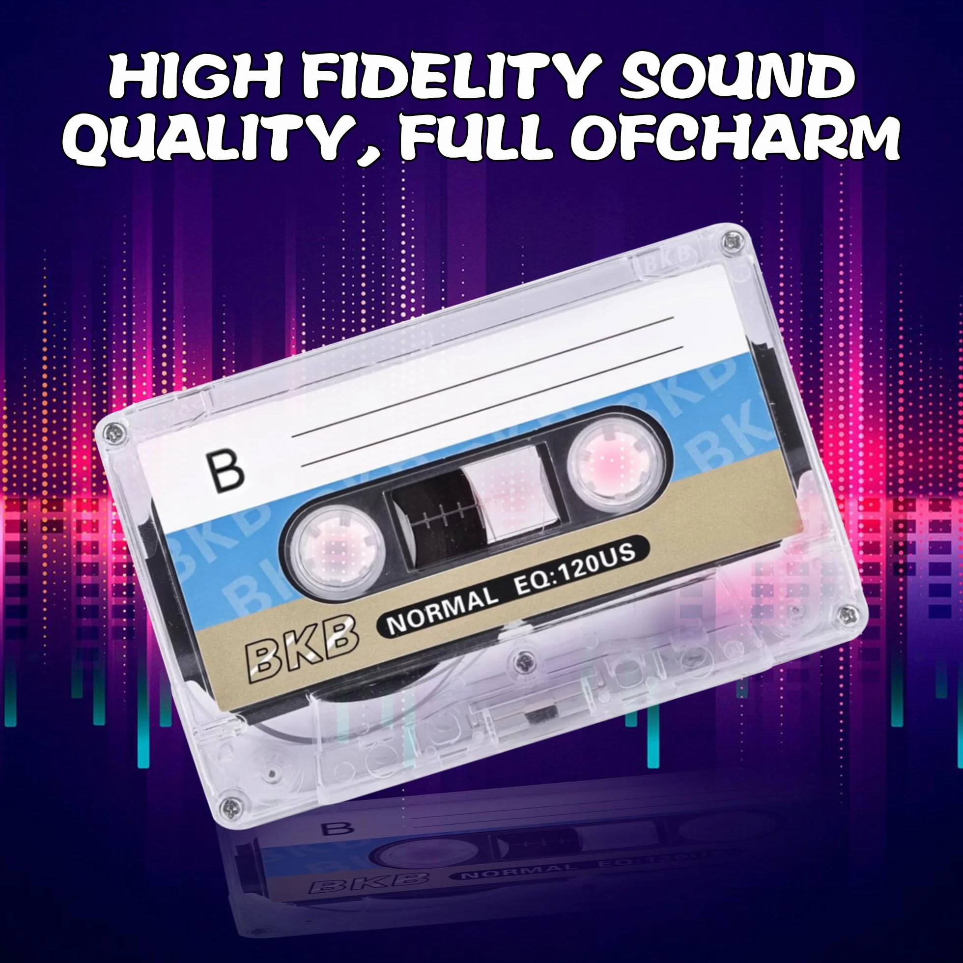 Cassettes audio vides 90 min, lot de 10, faible bruit pour enregistrement