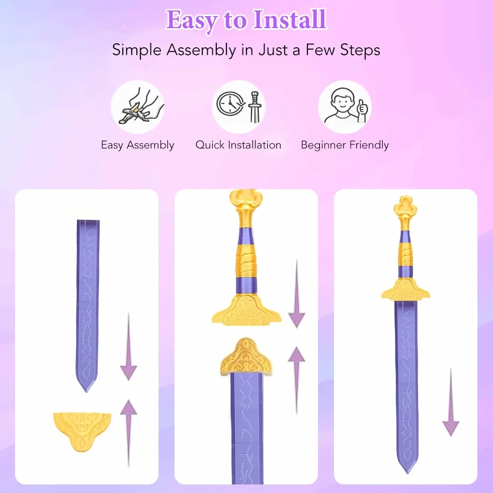 Épée Violette Cosplay Costume Prop Sword Halloween Collection Rumi Sword Replica