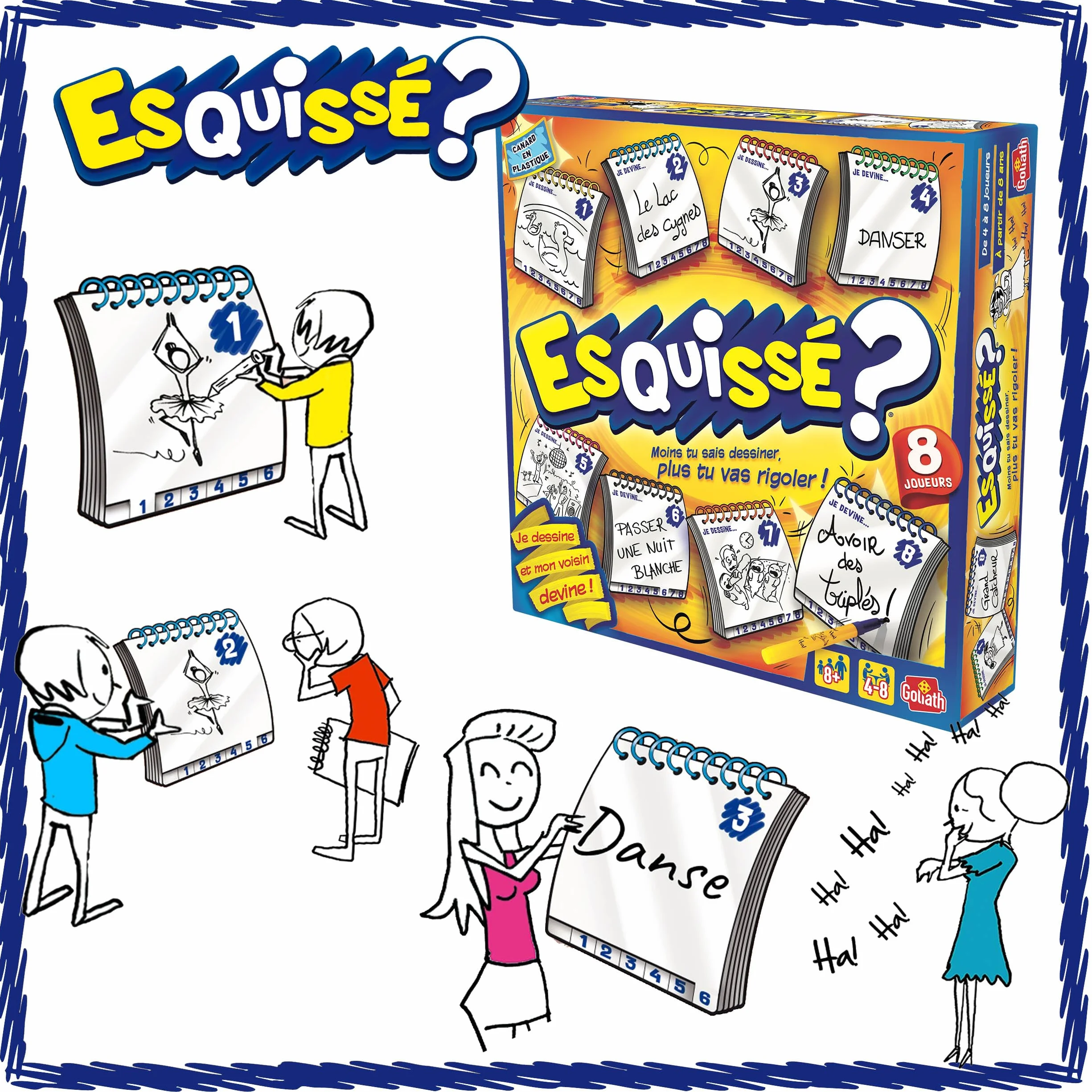Goliath ESQUISSE 8 JOUEURS Jeu de Société pour Enfants dès 8 Ans - Dessin