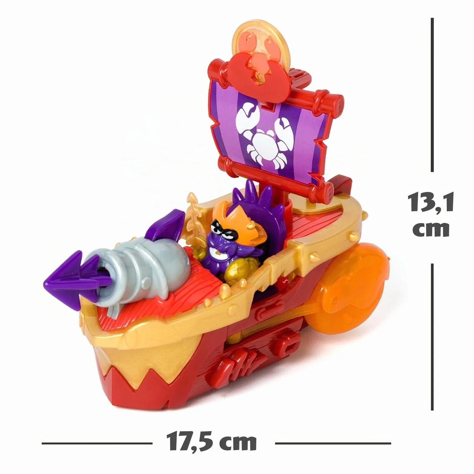PIRATIX Broyeur des Mers Bateau Pirate Crabe Jouet avec Piratix Exclusif et Canon