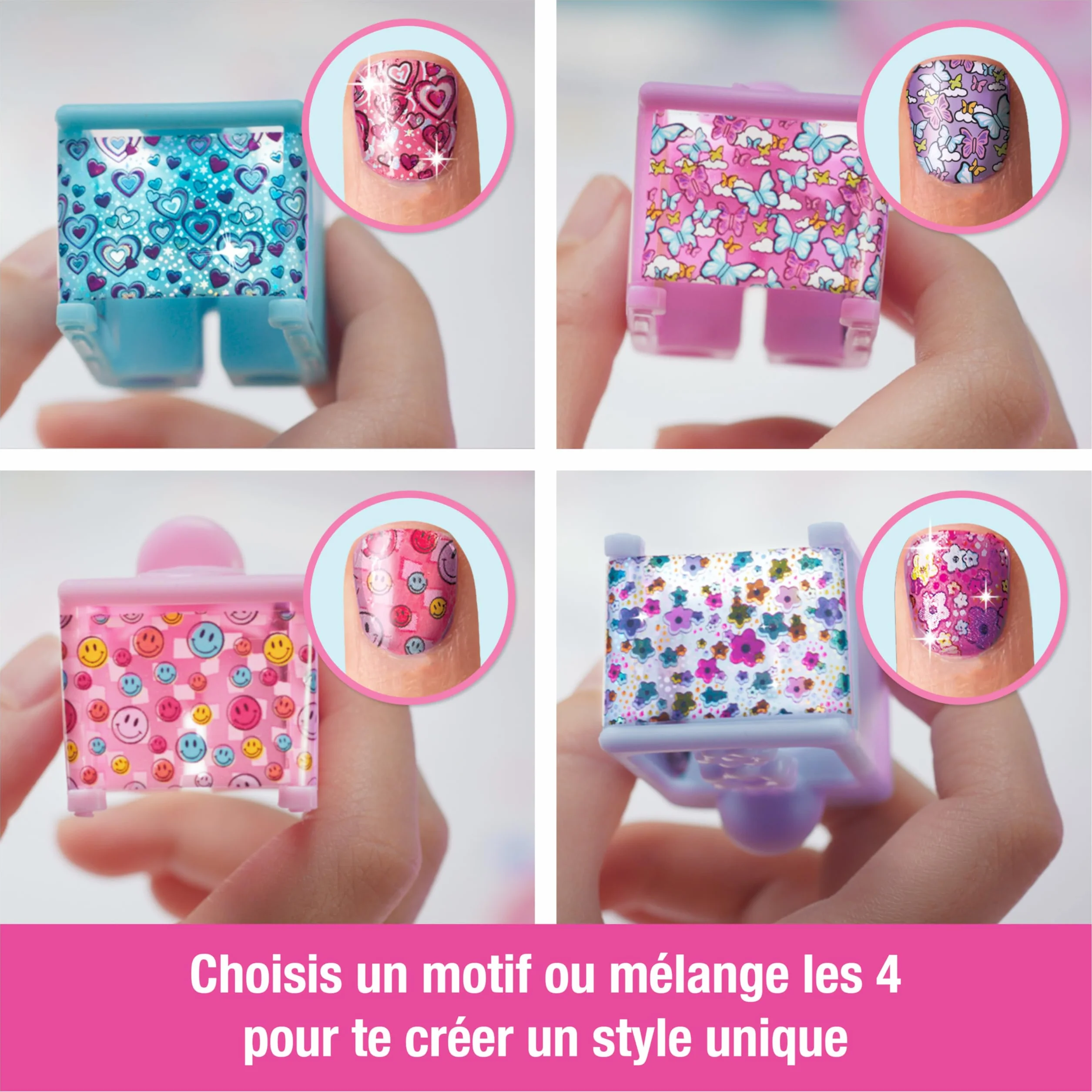 Cool Maker Go Glam Nail Studio Machine Manucure 200 Ongles Kit Loisirs Créatifs Jouet Enfant 7 Ans+