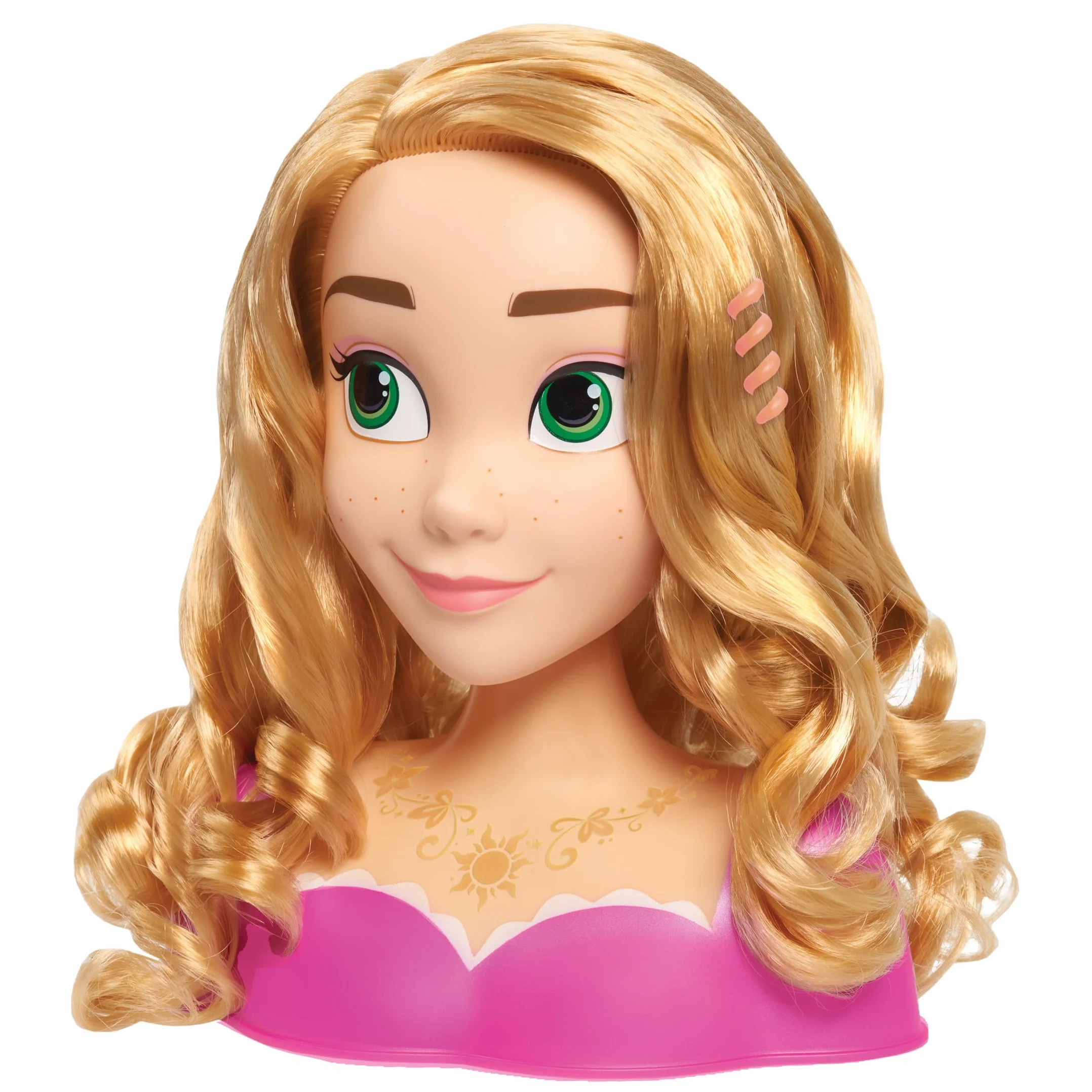Tête à coiffer Raiponce Princesses Disney, Chevelure Blonde, Coffret de 10 Accessoires, Jouets pour Enfants de 3 Ans et Plus
