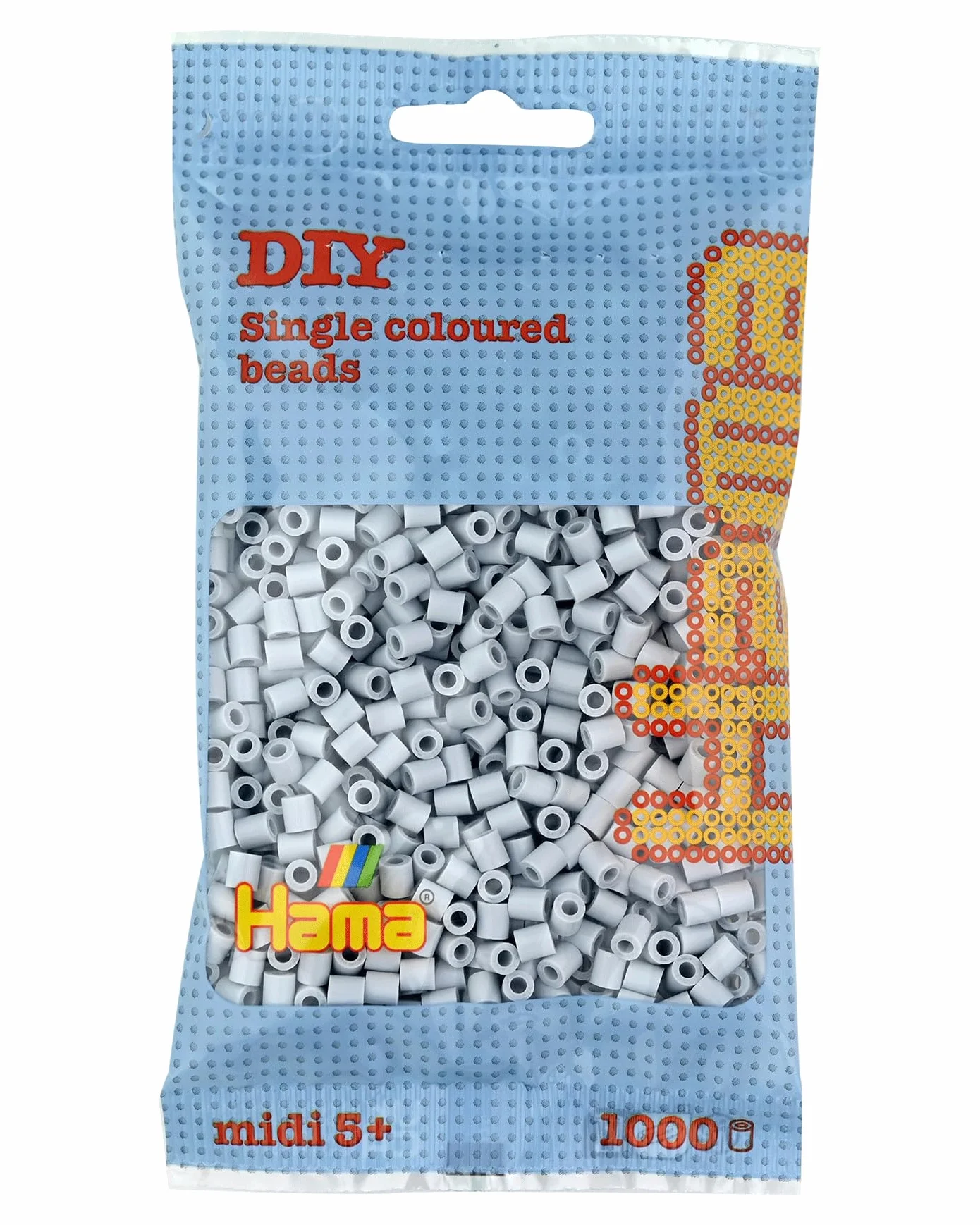 HAMA sachet de perles à repasser 1000 perles midi light grey loisirs créatifs mosaïques enfants
