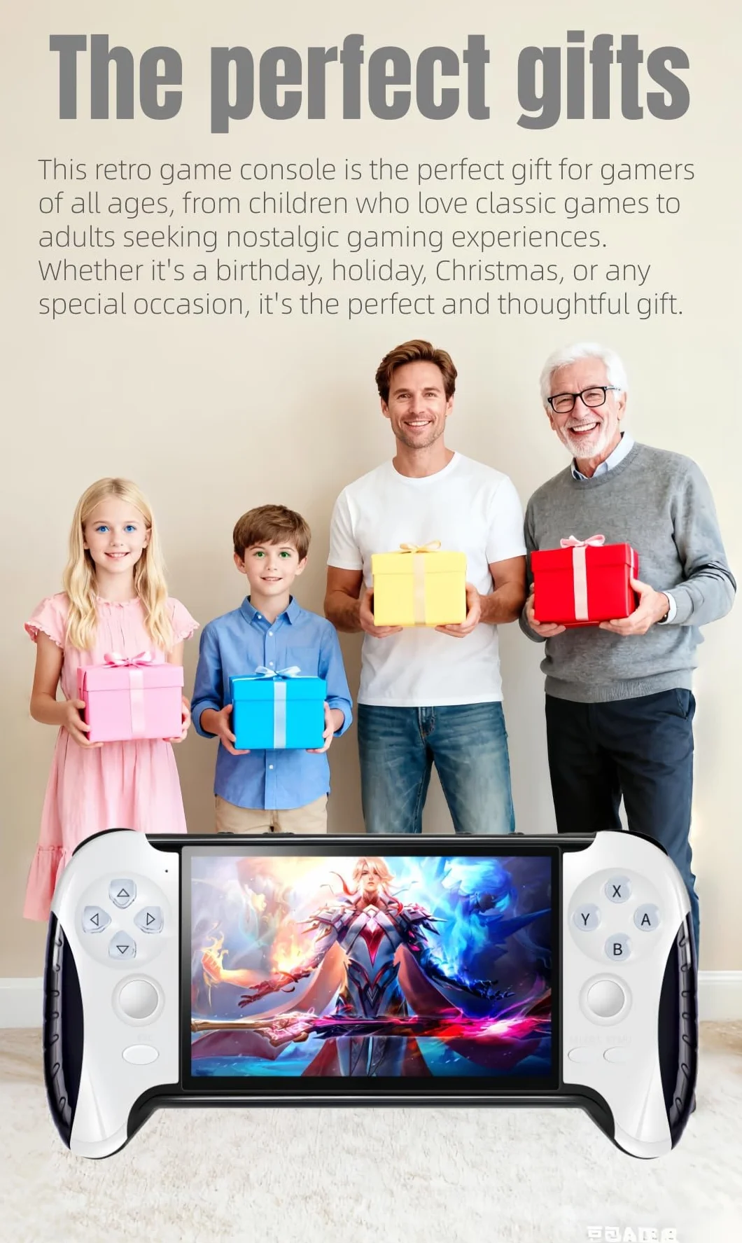Console de Jeu Vidéo Portable 4,3 Pouces Émulateurs Multiples Sortie TV Jeux Rétro