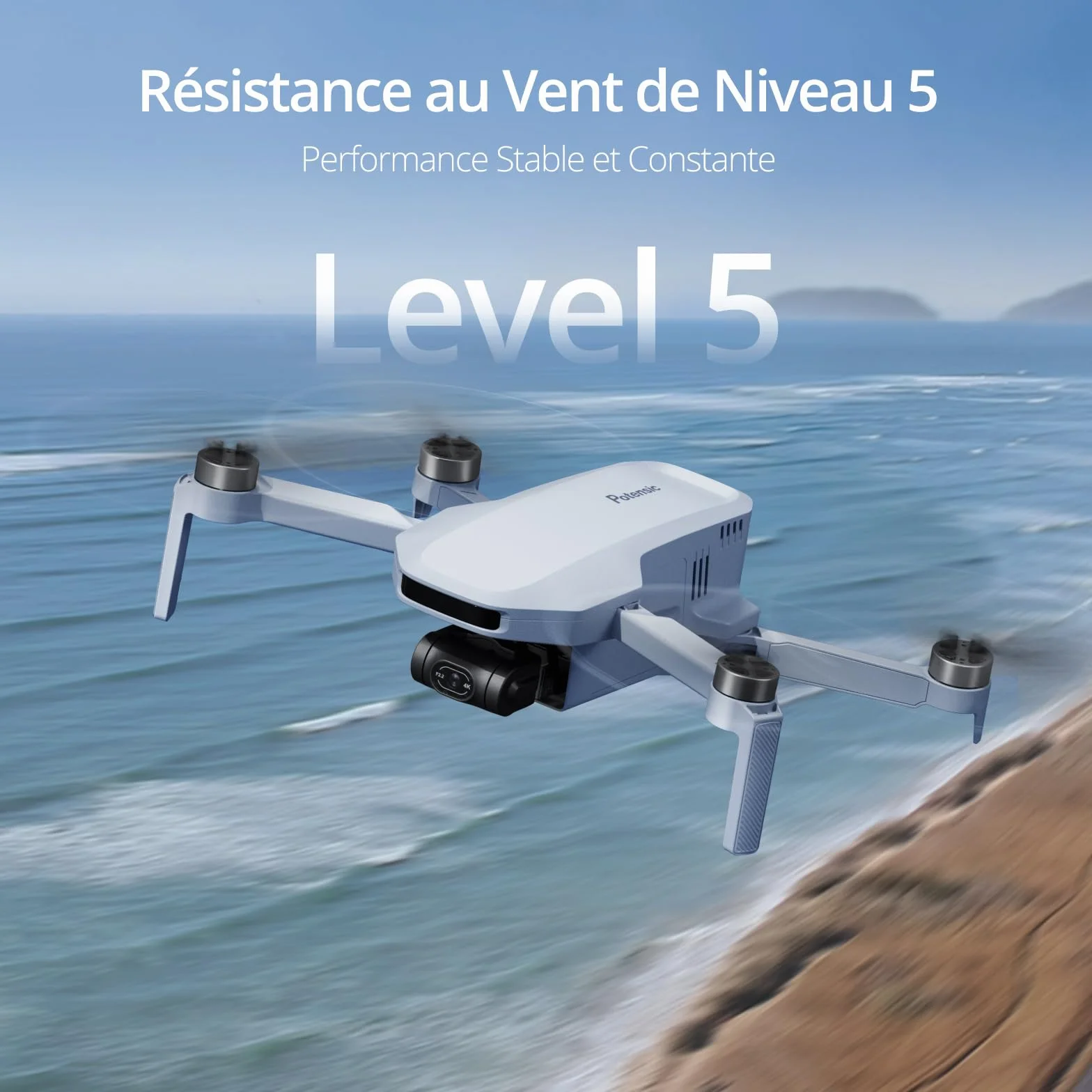 Potensic ATOM GPS Drone 4K Caméra 3 Axes Gimbal Moins de 249g 3 Batteries 96 Min Vol