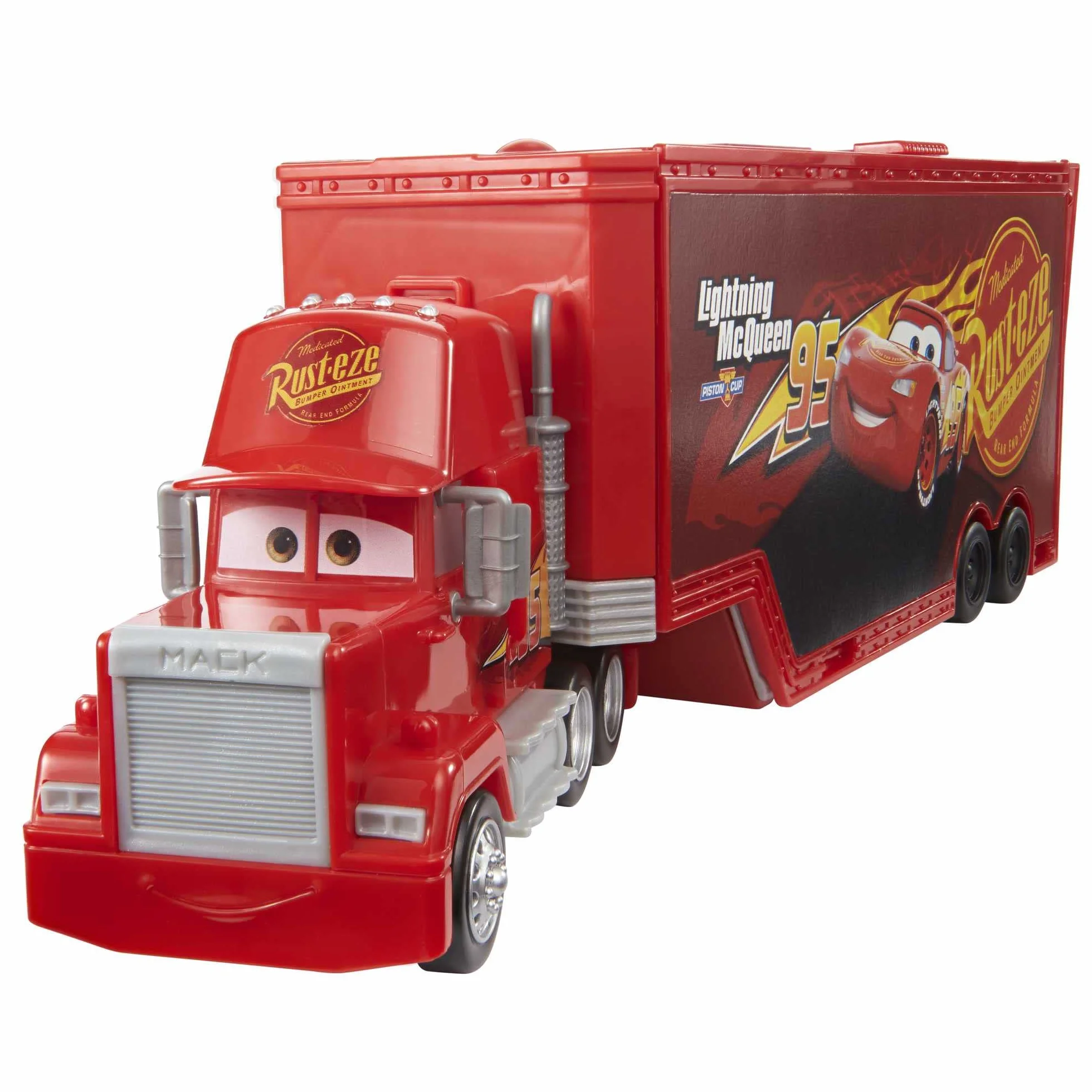 Mattel Disney Pixar Cars Coffret Mack Transformable 2 en 1 camion atelier tuning avec lanceur pont élévateur jouet enfant HDC75