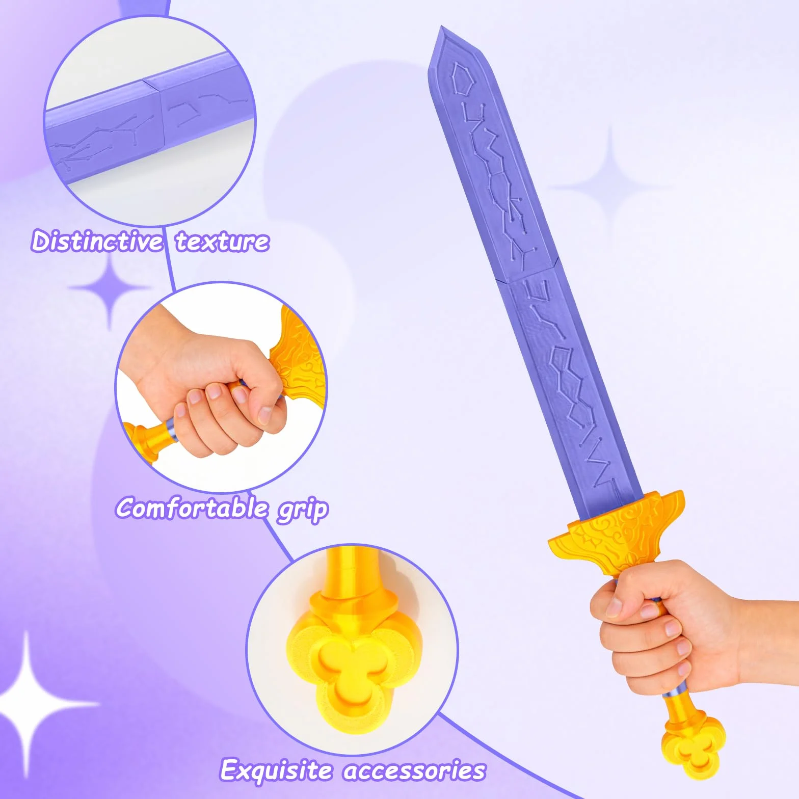 Épée de Cosplay 26cm Violet Accessoire Halloween Carnaval